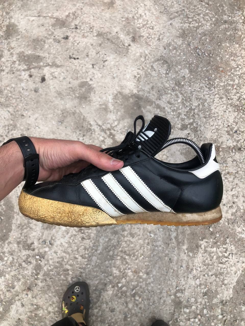Adidas × Vintage VERY RARE ADIDAS SAMBA LEATHER SHOES Y2K JAPAN STYLE 90s 80s Size US 9.5 / EU 42-43 - 16 Thumbnail