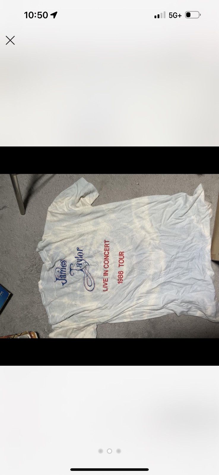 Vintage 1980s James Taylor tour shirt Size US L / EU 52-54 / 3 - 2 Thumbnail