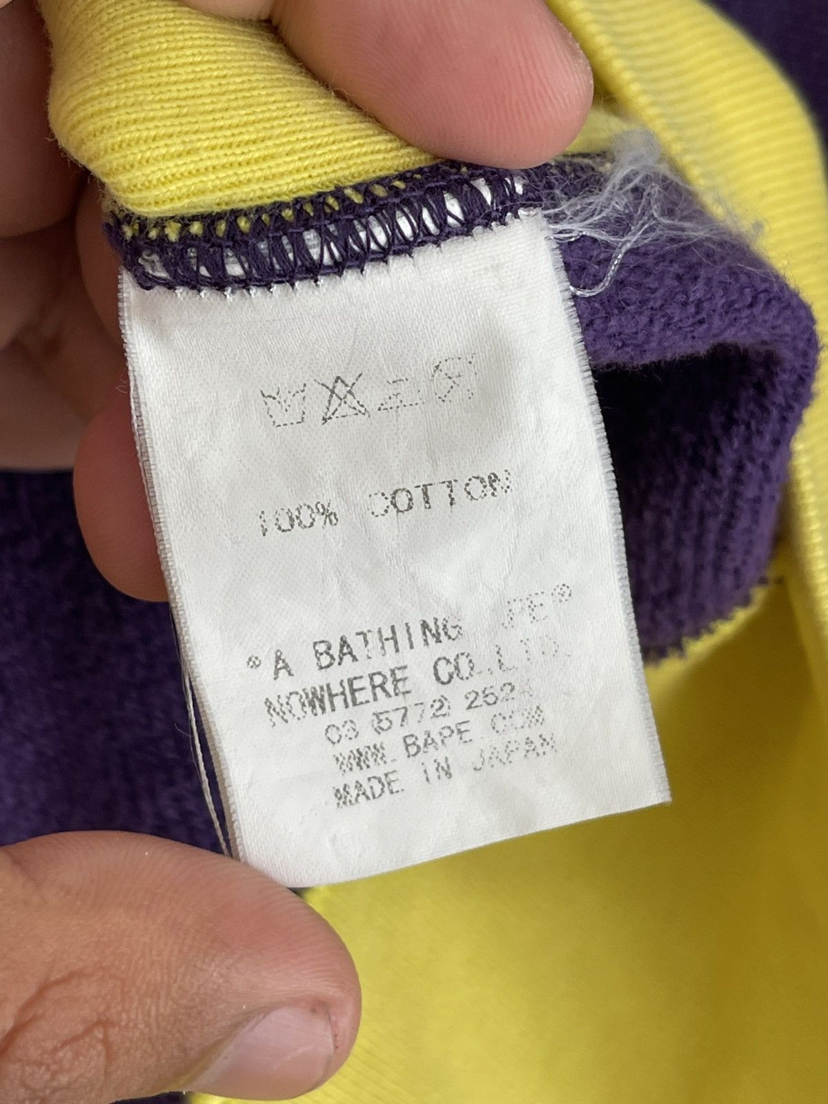 Bape OG Bape Spellout Logo Multicolor Zip Hoodie Purple Size US XL / EU 56 / 4 - 12 Thumbnail