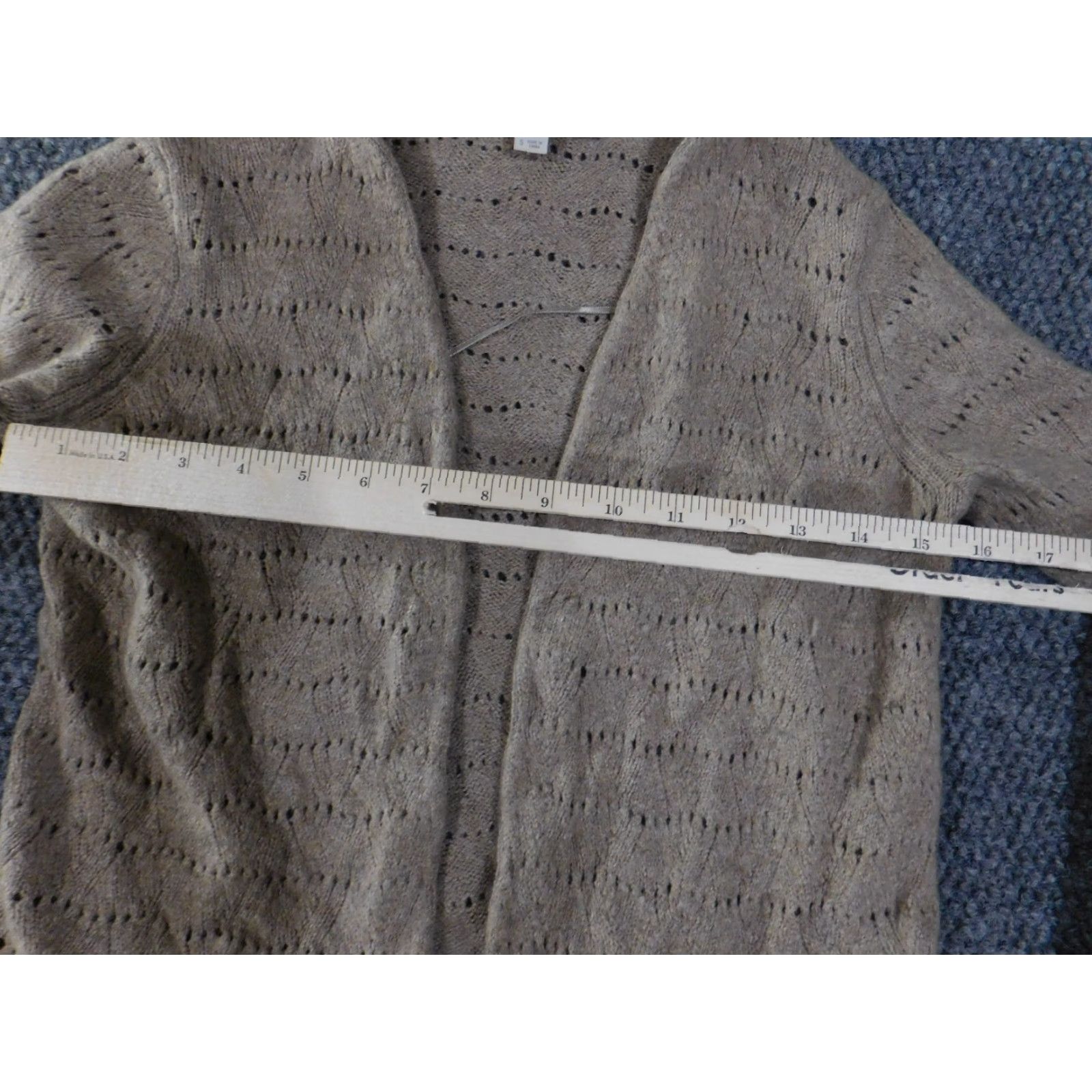 Loft LOFT Cardigan Women Regular Size S Beige Open Knit Lightweight Wool Knit Pattern V-Neck Casual Modern Designer Mens? No. Size S / US 4 / IT 40 - 5 Thumbnail