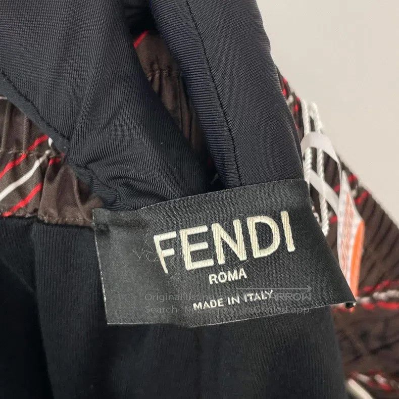 Fendi Fendi Printed Striped Casual Pants Brown Size US 36 / EU 52 - 5 Thumbnail