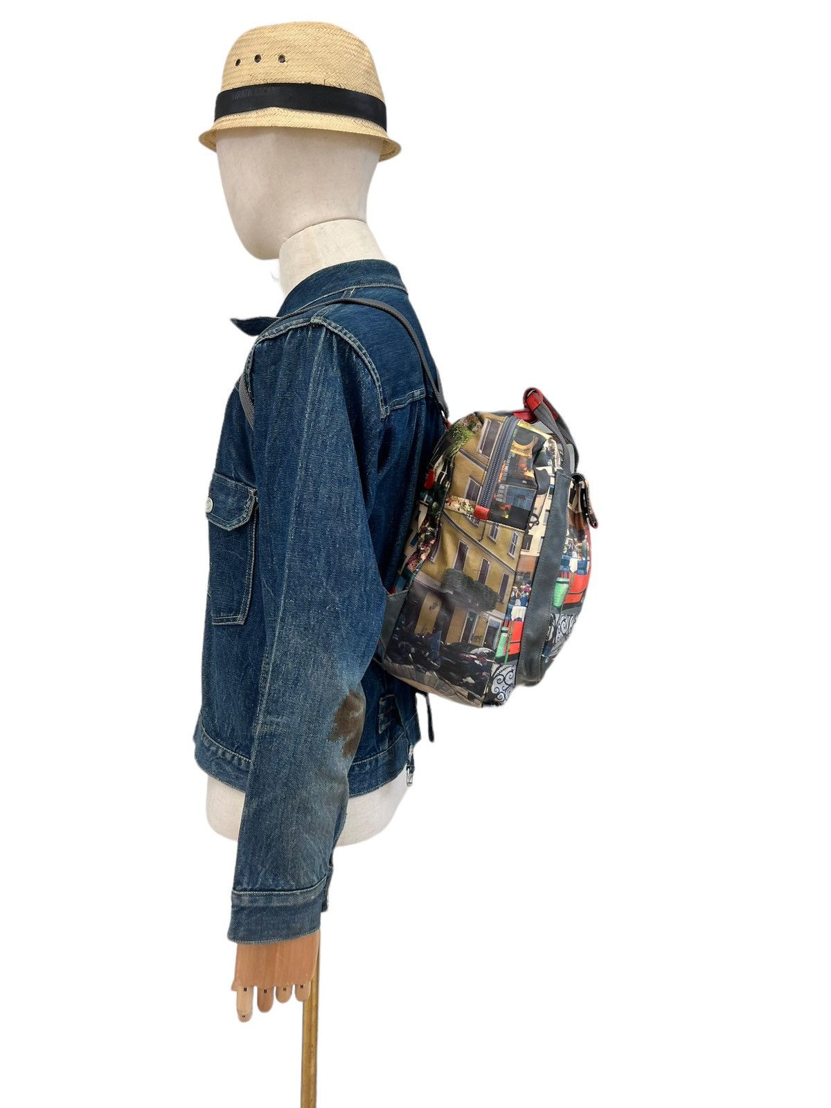 Vintage Arukan Japan Tarpaulin Printed Backpack Size ONE SIZE - 2 Thumbnail