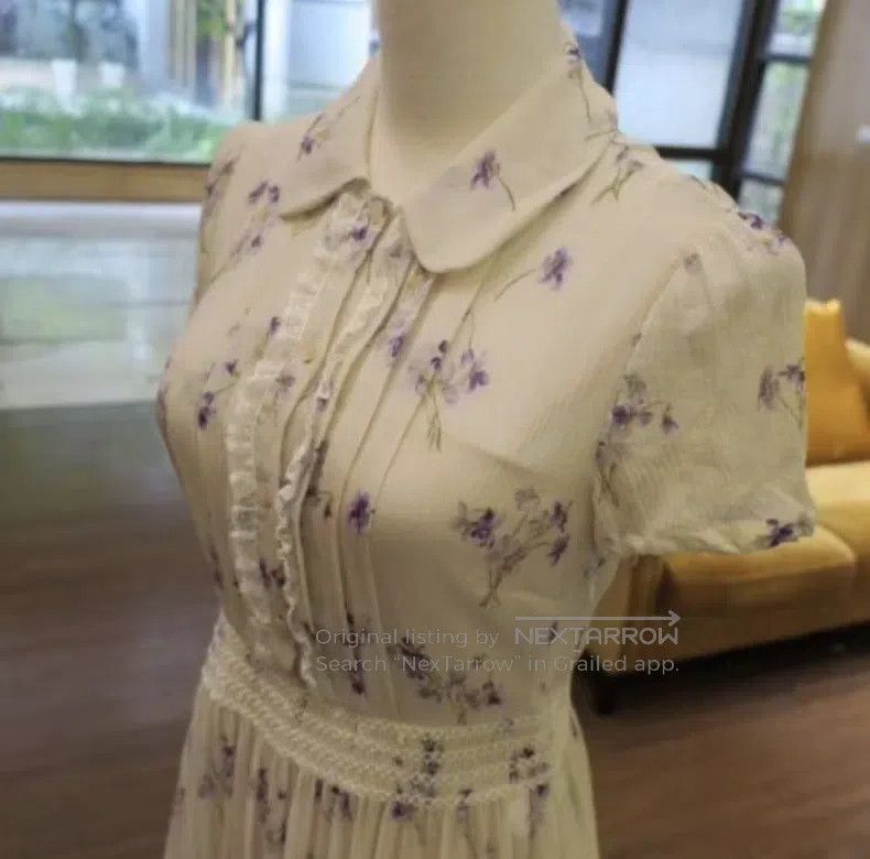 Valentino Valentino Off-white splash silk dress Size S / US 4 / IT 40 - 6 Thumbnail