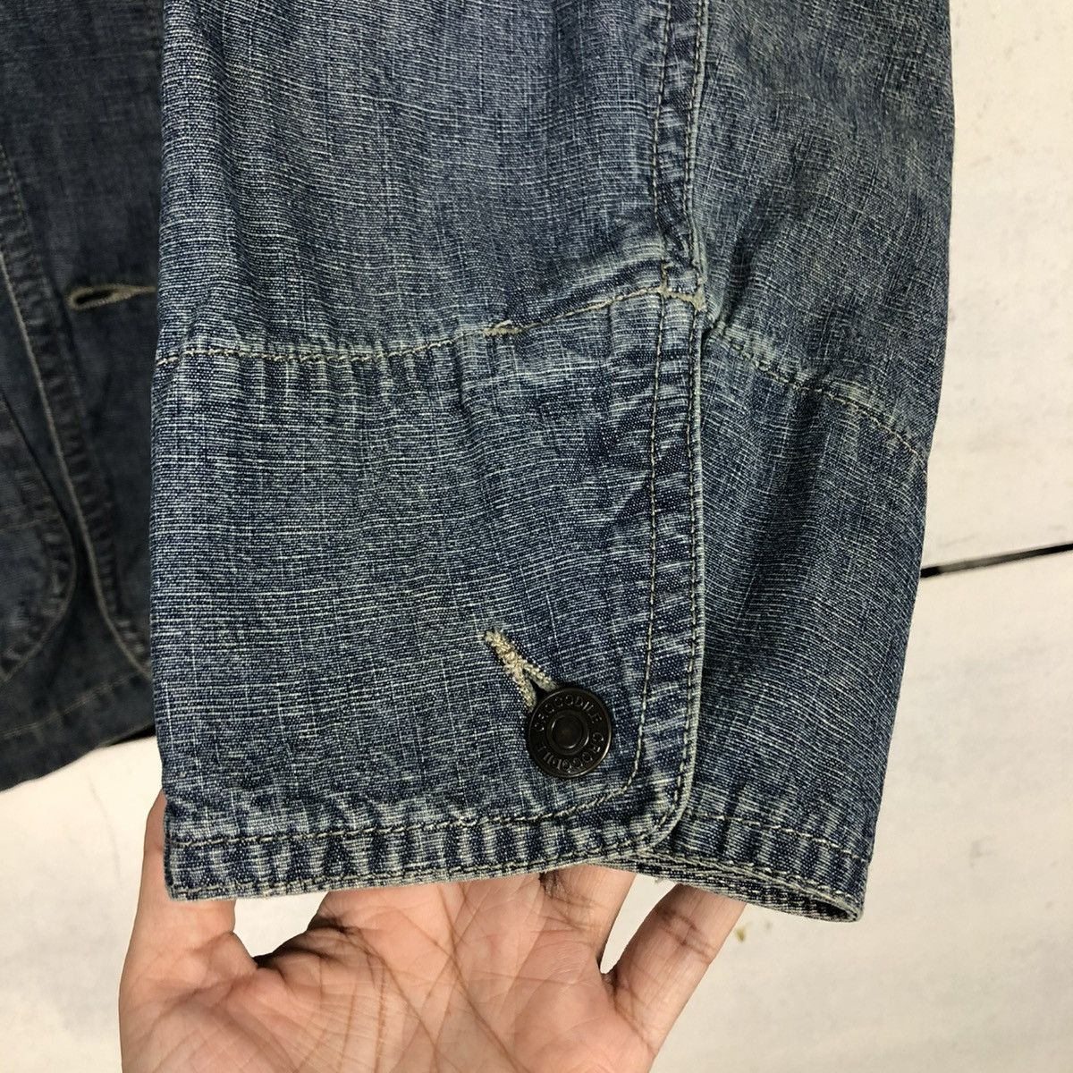 Japanese Brand 🔥VINTAGE CHORE WORK JACKET DENIM CROCODILE ISSEY MIYAKE Size US L / EU 52-54 / 3 - 17 Thumbnail