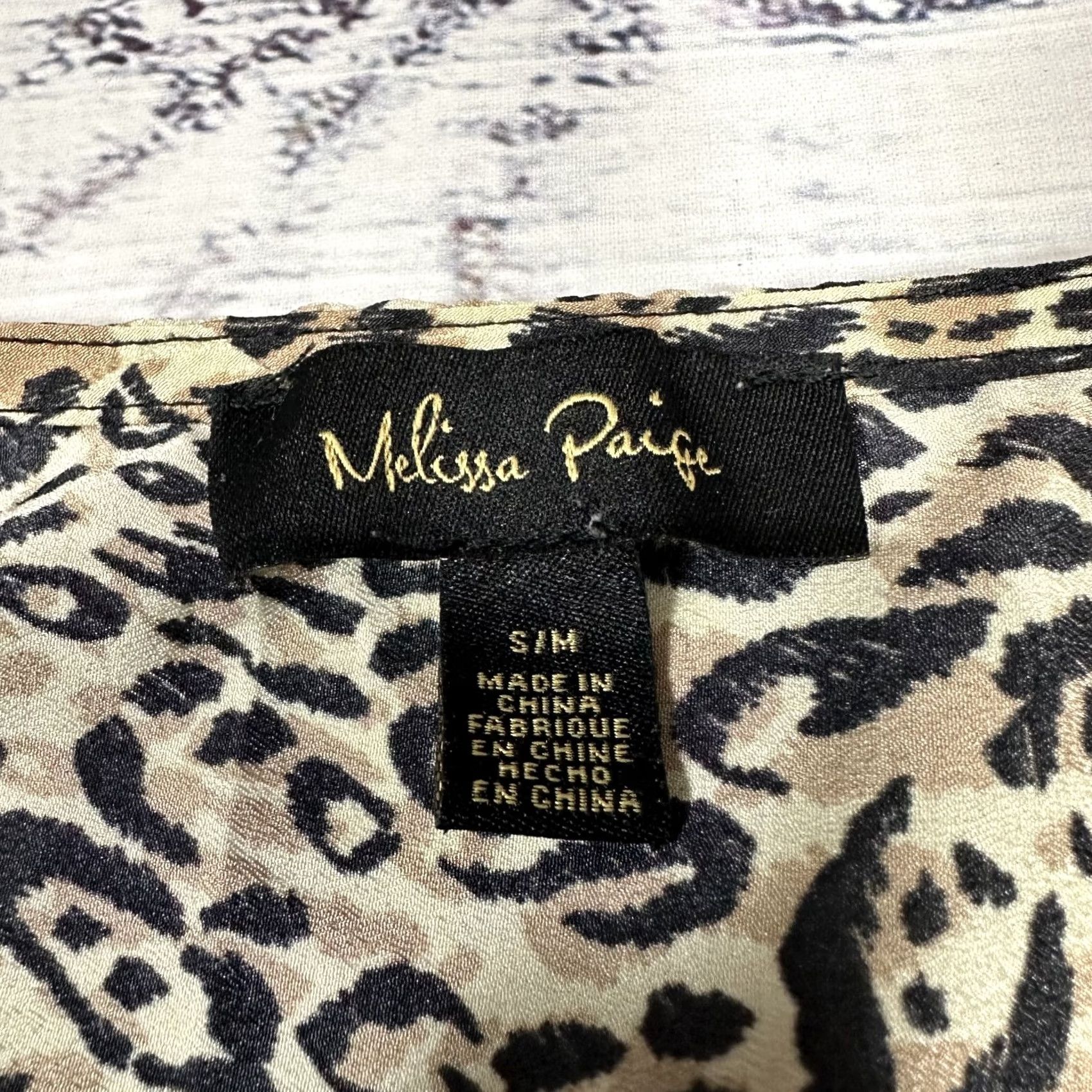 Melissa Melissa Paige Women's Brown Leopard Print Relaxed Shirt Top Blouse Sz S/M Size S / US 4 / IT 40 - 4 Thumbnail