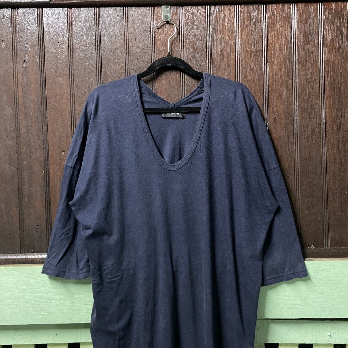 Zucca 🔥🇯🇵Zucca By Issey Miyake Minimalist V Neck Women Long Shirt Size L / US 10 / IT 46 - 3 Thumbnail
