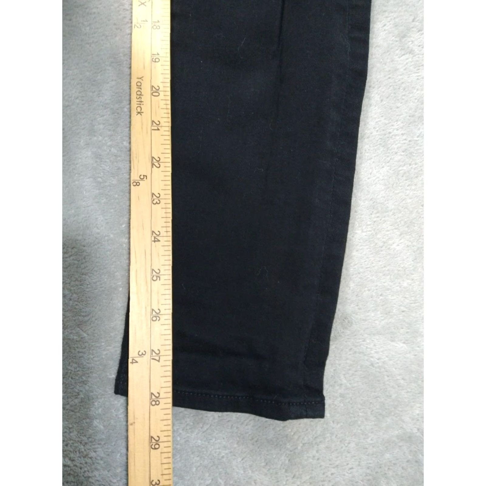 7 For All Mankind 7 For All Mankind Gwenevere Jeans Womens 29 Black Denim Skinny Stretch Ankle Regular 29 in Cotton Spandex Dark Denim 5-Pocket Mens? Womens Size 29" - 5 Thumbnail