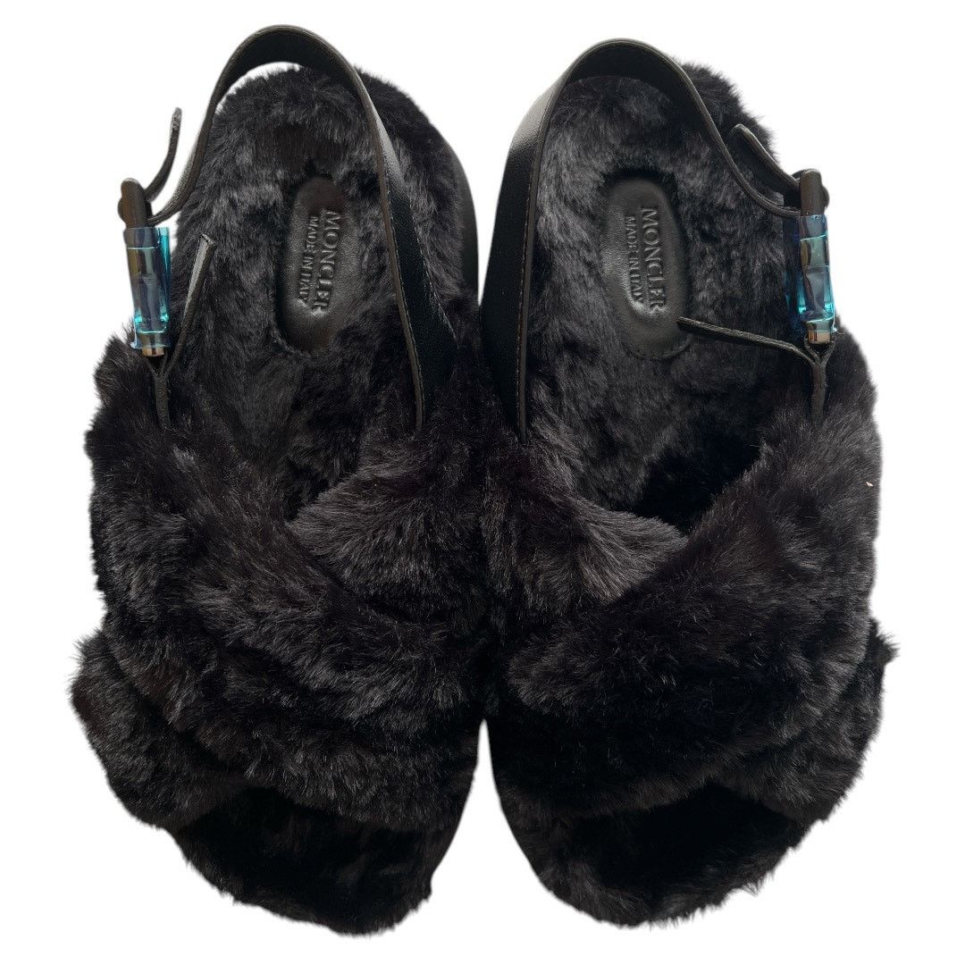 Moncler MONCLER Solarisse Faux Fur Slingback Sandals, IT37/US7 Size US 7 / IT 37 - 5 Thumbnail