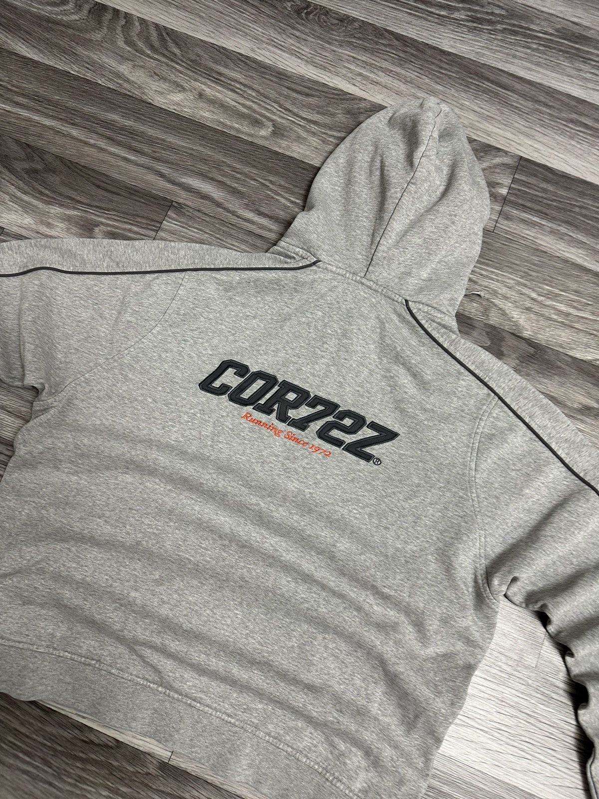 Nike Nike Cortez Vintage Grey Hoodie Big Logo Box Baggy Fit hype Size US L / EU 52-54 / 3 - 4 Thumbnail