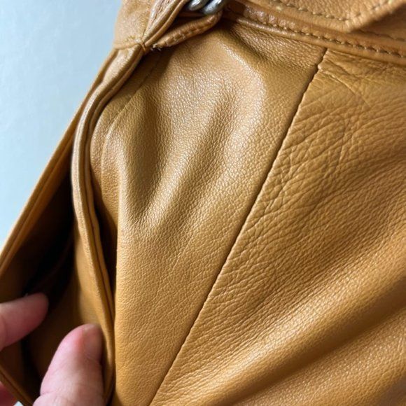 Leather × Vintage Beged - Or Italia Leather Pants High Waist Pleated Size 26" / US 2 / IT 38 - 6 Thumbnail
