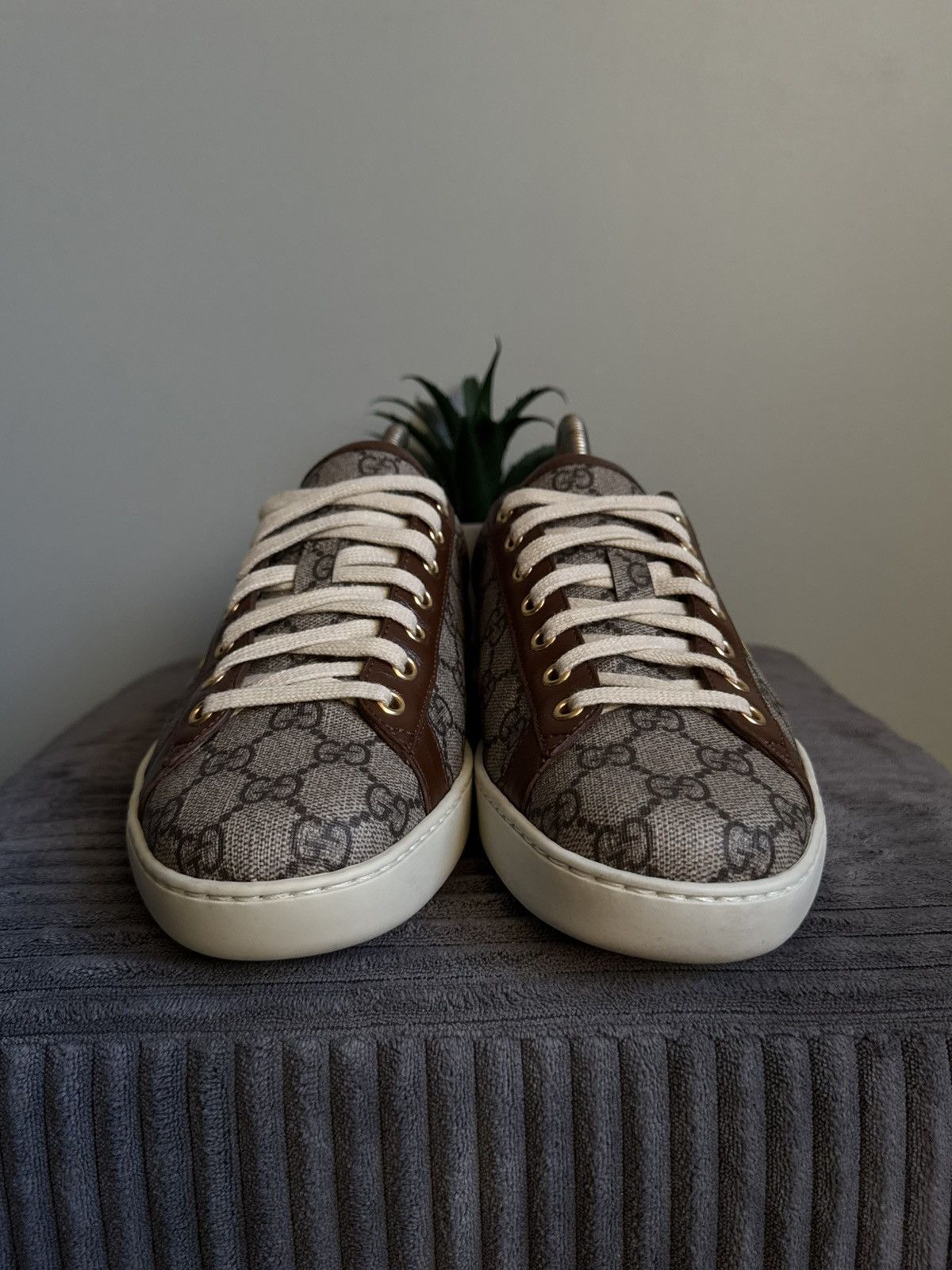 Gucci Gucci Fake Not Ace GG Monogram Sneakers Size US 6.5 / EU 39-40 - 10 Thumbnail