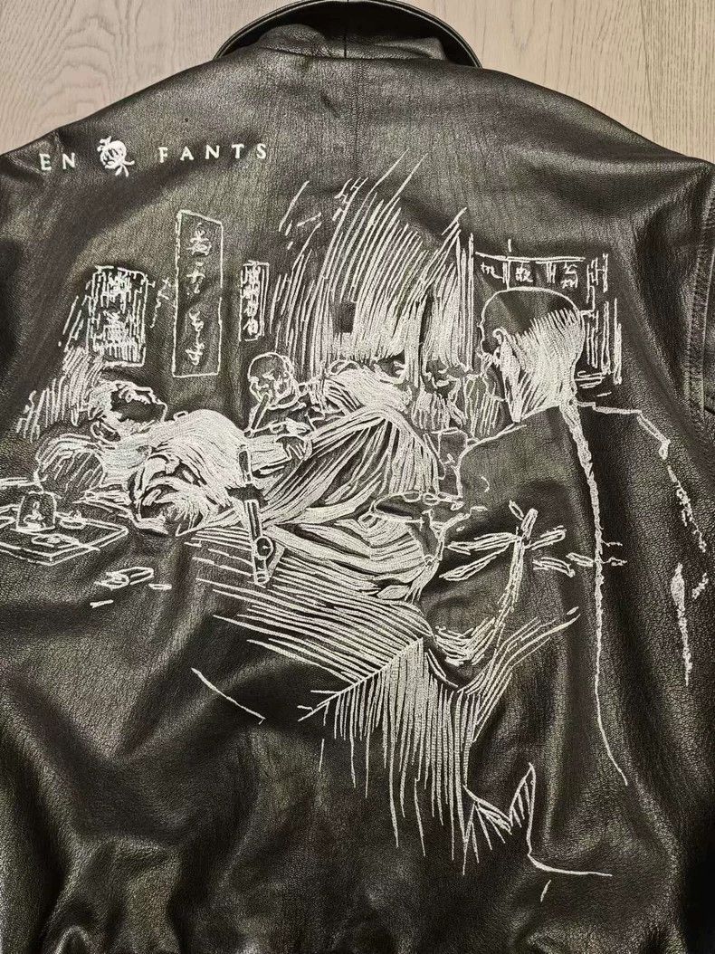 Enfants Riches Deprimes Enfants Riches Deprimes 23 FW Black Smoke House Leather jac Size US M / EU 48-50 / 2 - 4 Thumbnail