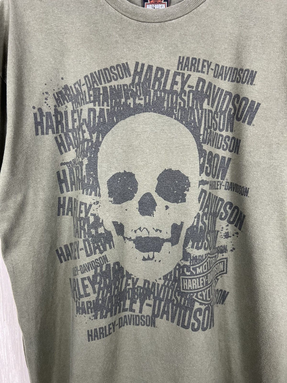 Harley Davidson Vintage Harley-Davidson 2009 skull logo bravado t-shirt tee Size US L / EU 52-54 / 3 - 3 Thumbnail