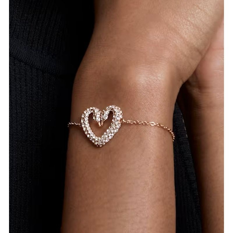 Swarovski Swarovski Una bracelet Heart, Medium, White, Rose gold Size ONE SIZE - 6 Thumbnail