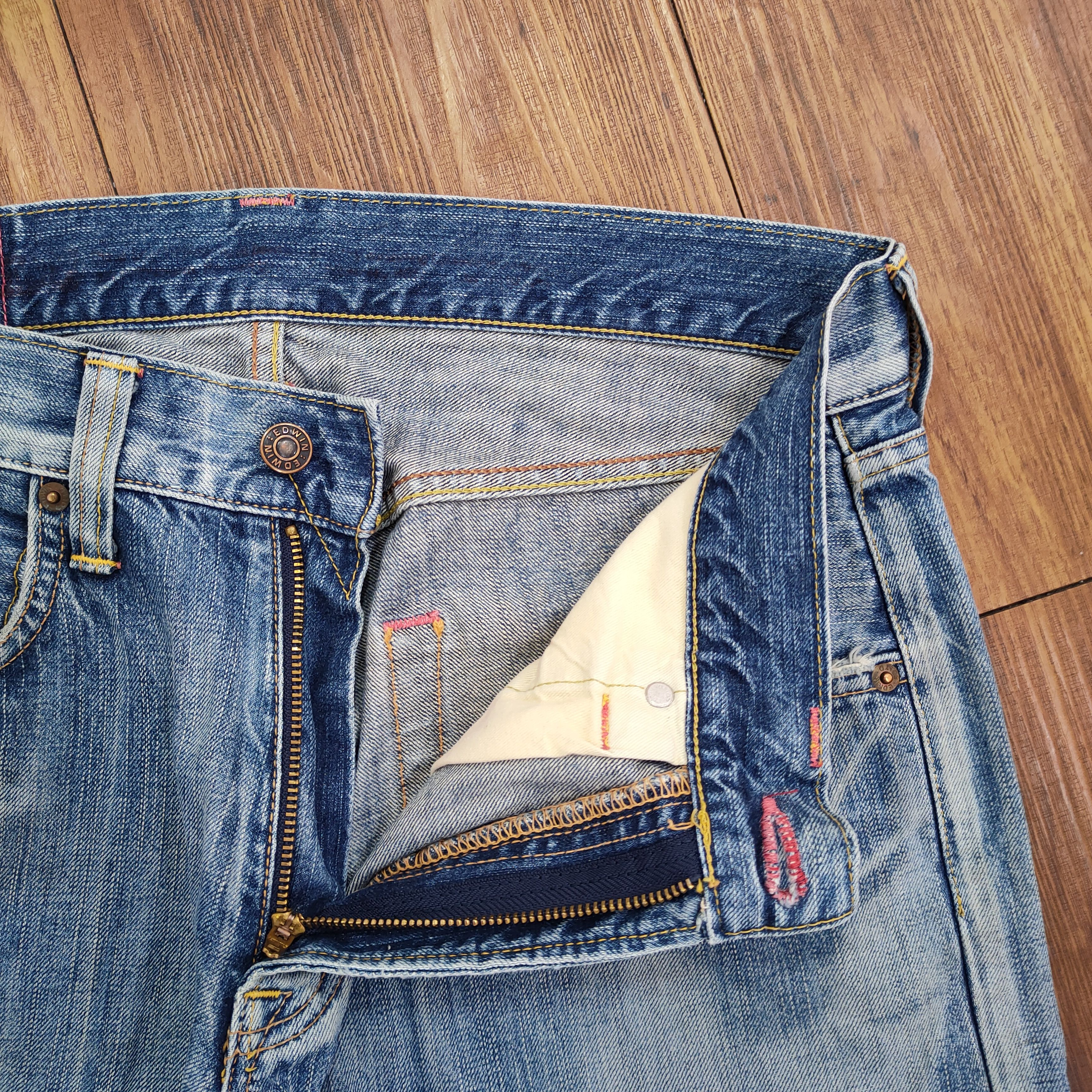 Edwin × Jean × Vintage VINTAGE EDWIN 504 FADED JEANS DENIM PANTS Size US 34 / EU 50 - 9 Thumbnail