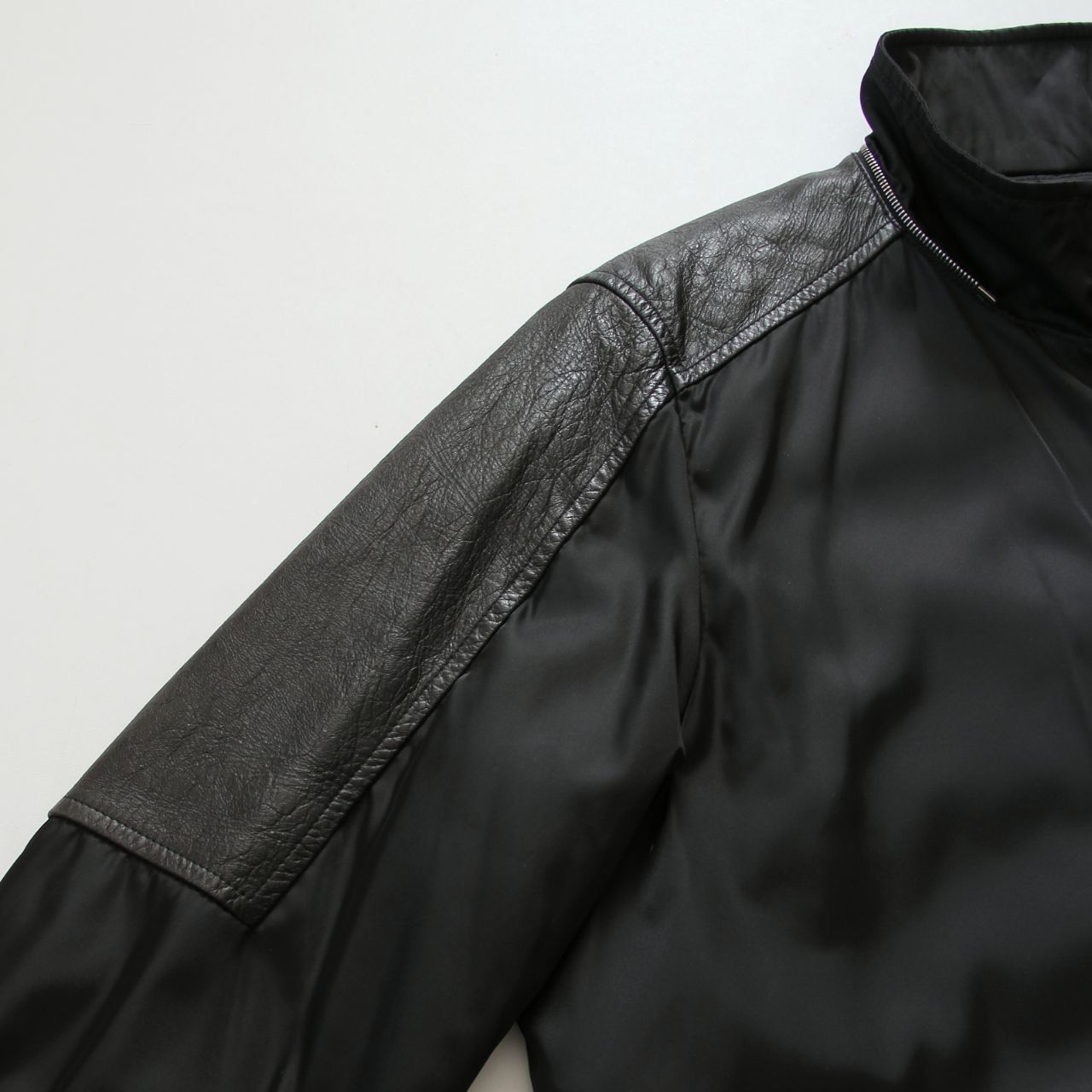 Prada 🔥F/W09 Prada Leather/Nylon Black Overcoat Size US XL / EU 56 / 4 - 5 Thumbnail
