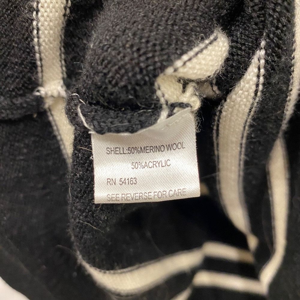 Calvin Klein Calvin Klein Black and White Striped Merino Wool Blend Sweat Size S / US 4 / IT 40 - 3 Thumbnail