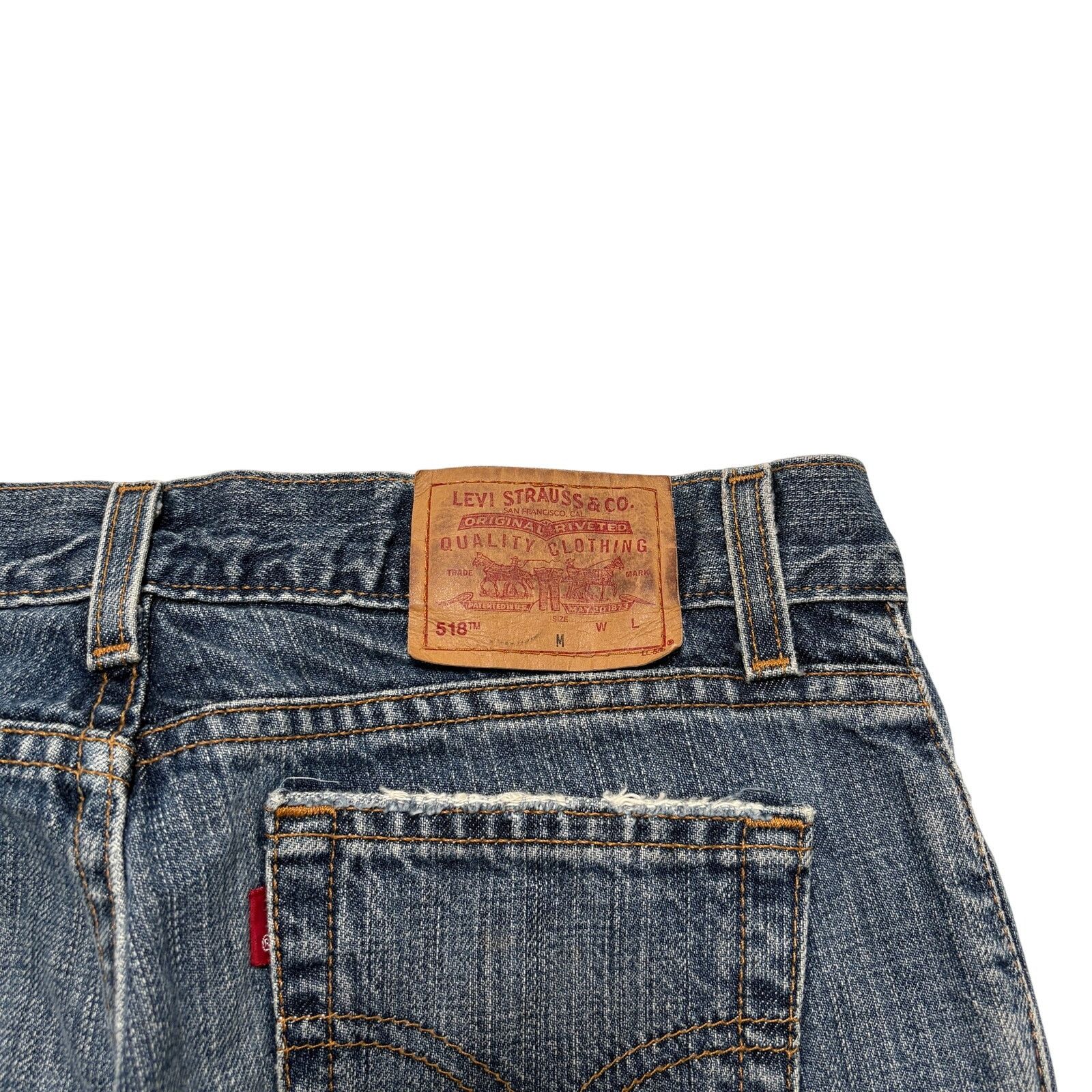 Levi's VTG 90s Levi's 518 Low Rise Bootcut Flare Jeans Blue 30x31 Size 30" / US 8 / IT 44 - 6 Thumbnail