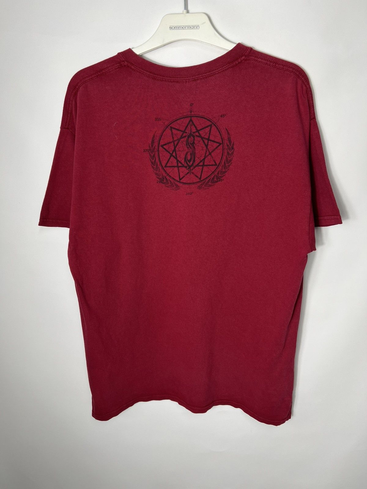 Band Tees Vintage Red men's slipknot t-shirt with pentorgram Size US L / EU 52-54 / 3 - 7 Thumbnail