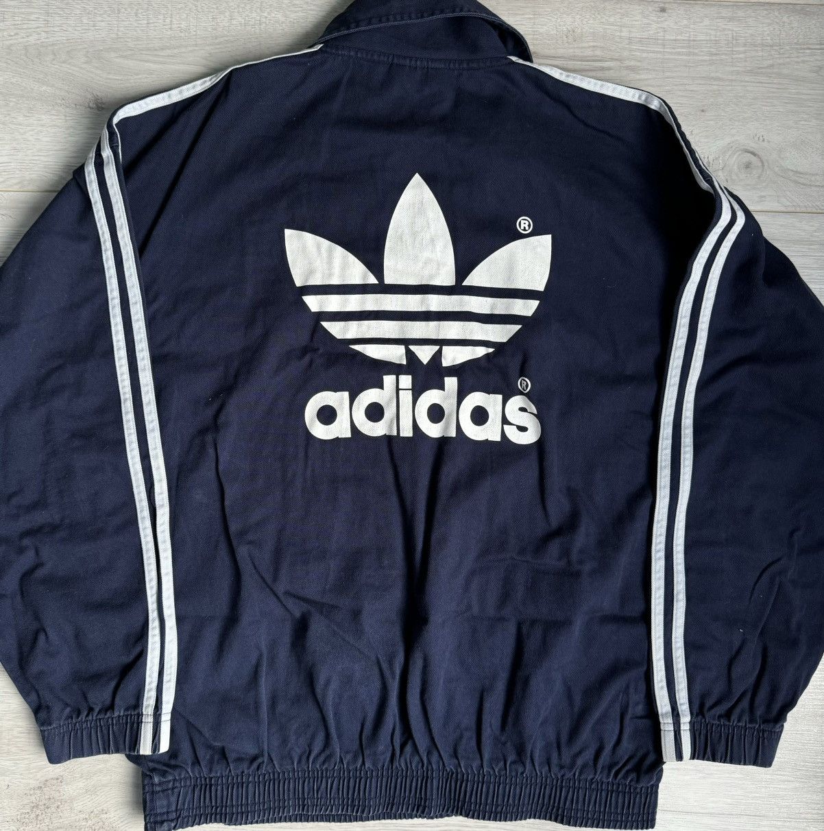 Adidas × Vintage Vintage Adidas logo Track Jacket cotton sweatshirt 90’s Size US S / EU 44-46 / 1 - 7 Thumbnail