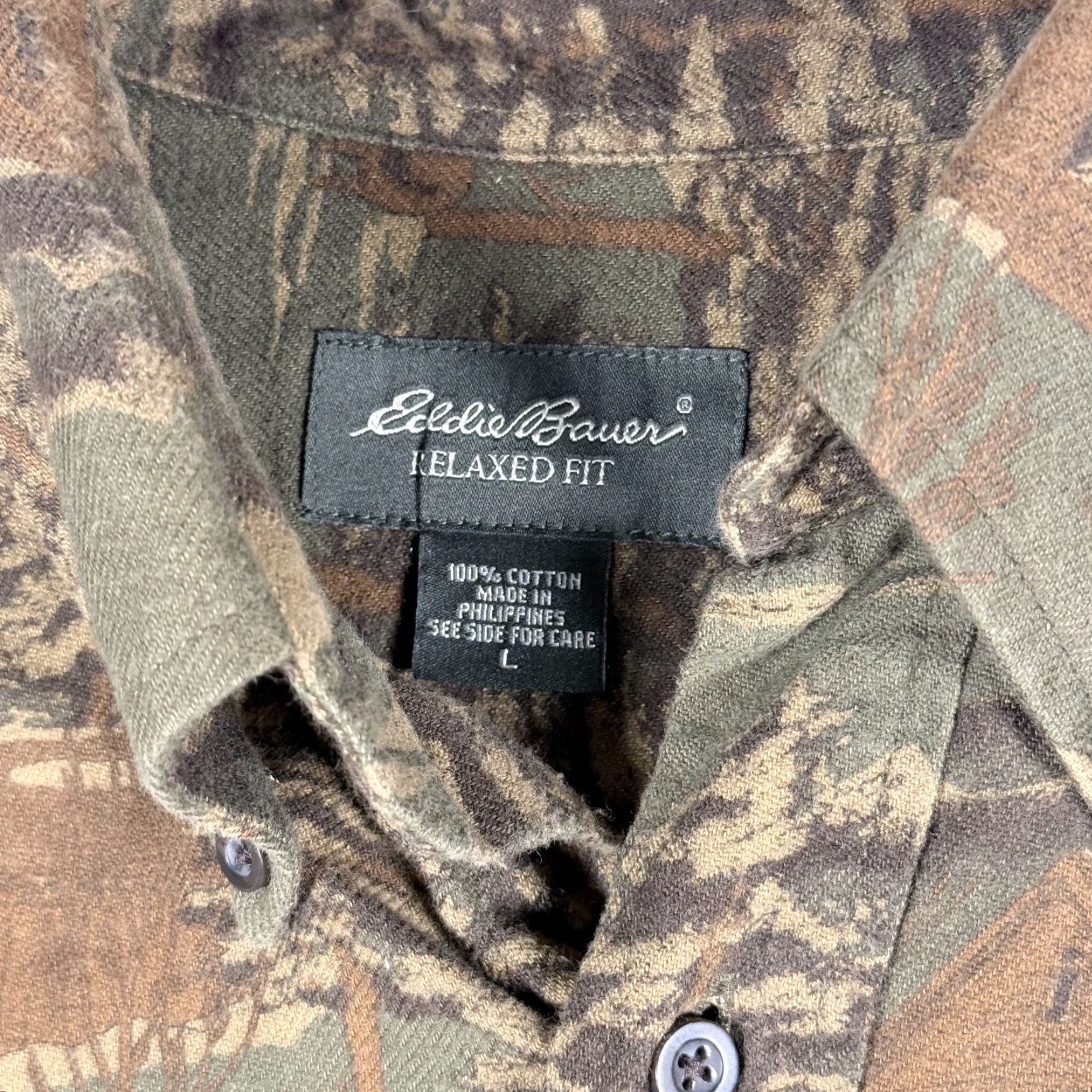 Eddie Bauer Vintage Eddie Bauer Shirt Button-Up Green Long Sleeve Size Large Mens Size US L / EU 52-54 / 3 - 7 Thumbnail