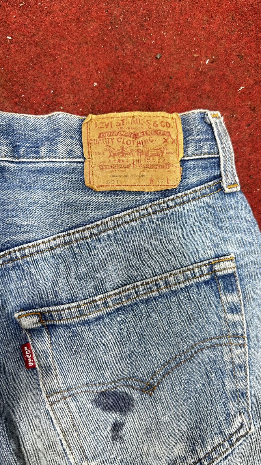 Levi's Vintage Levis 501 Distressed Faded Jeans Size US 31 - 3 Thumbnail