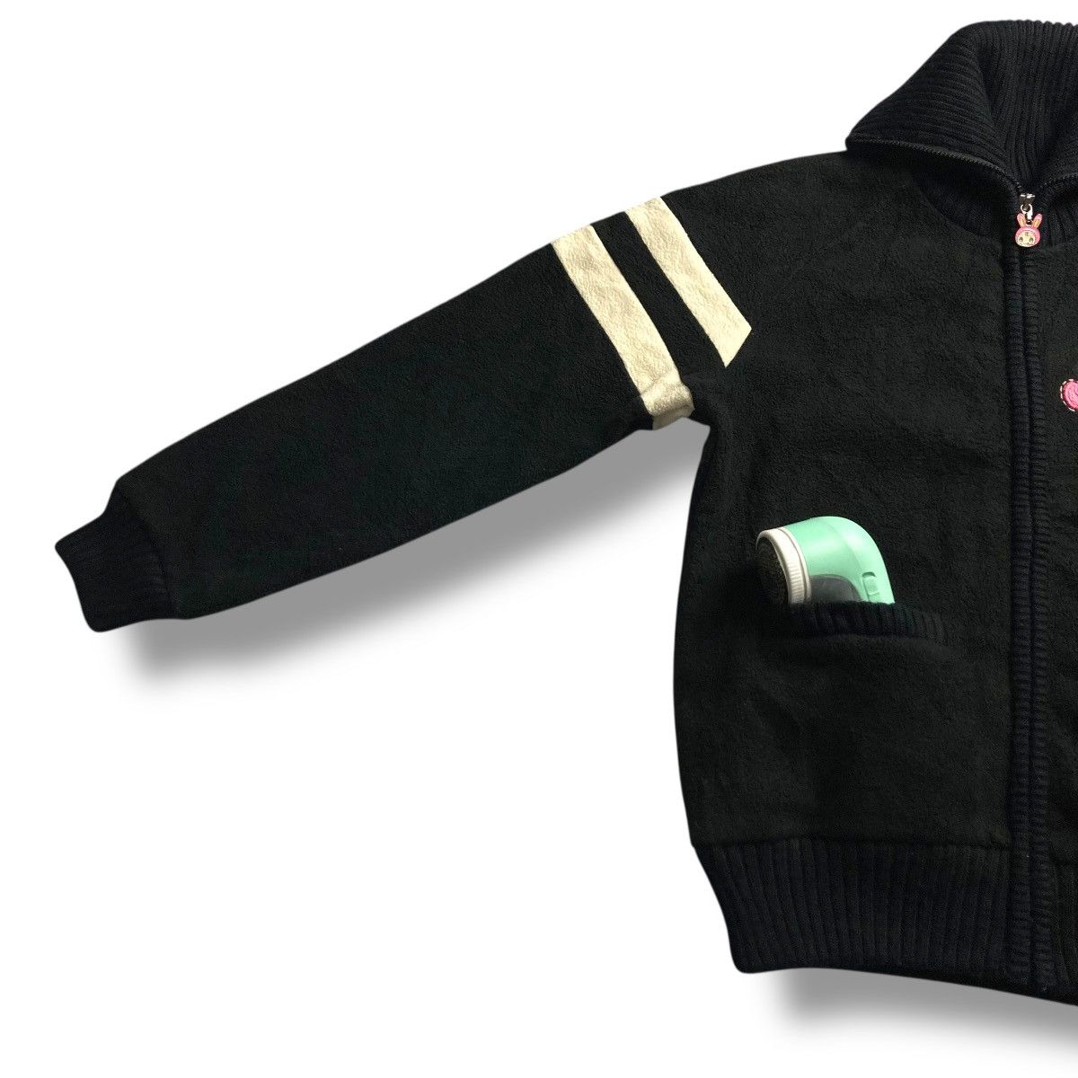 Hysteric Glamour 🇯🇵 🩷🖤 MEZZO PIANO EMBROIDERED LOGO FULL ZIP WOOL JACKET Size L / US 10 / IT 46 - 6 Thumbnail