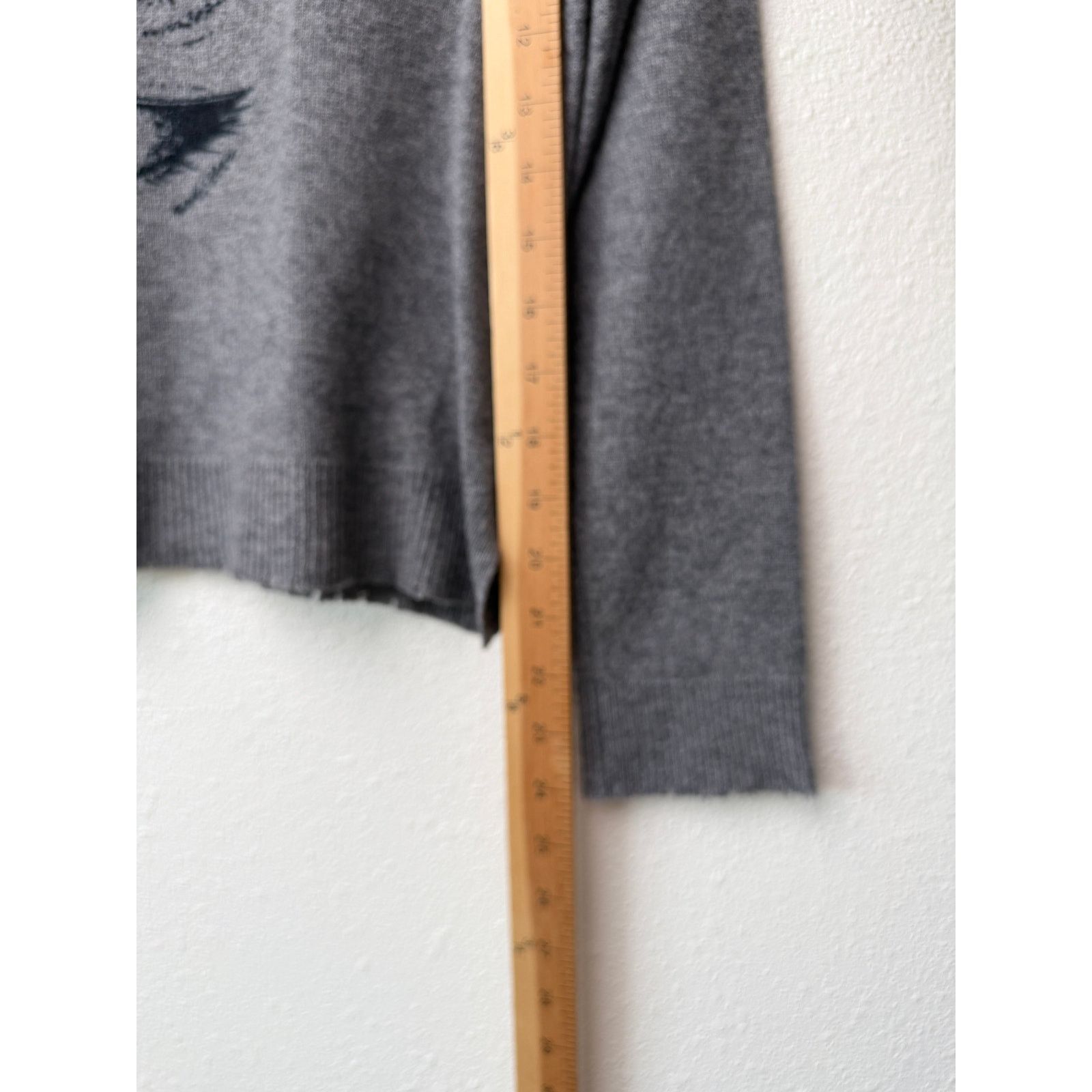 Other Artelier Nicole Miller Cashmere Eye Sweater Women P Gray Size S / US 4 / IT 40 - 14 Thumbnail