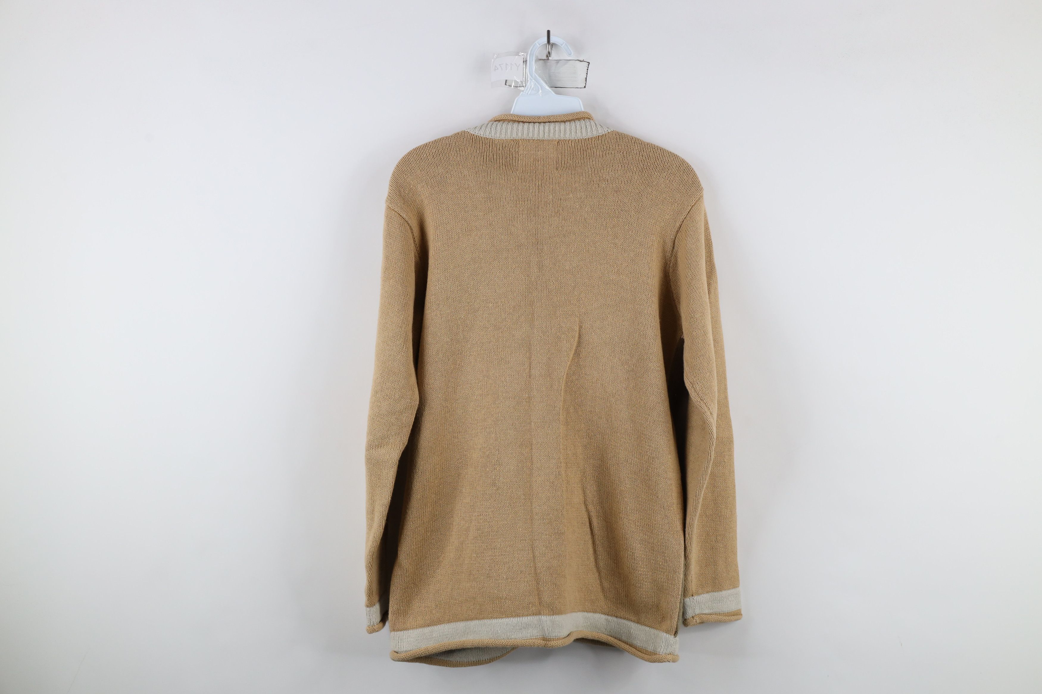 Vintage Vintage 90s Streetwear Autumn Leaf Knit Cardigan Sweater Size S / US 4 / IT 40 - 9 Thumbnail