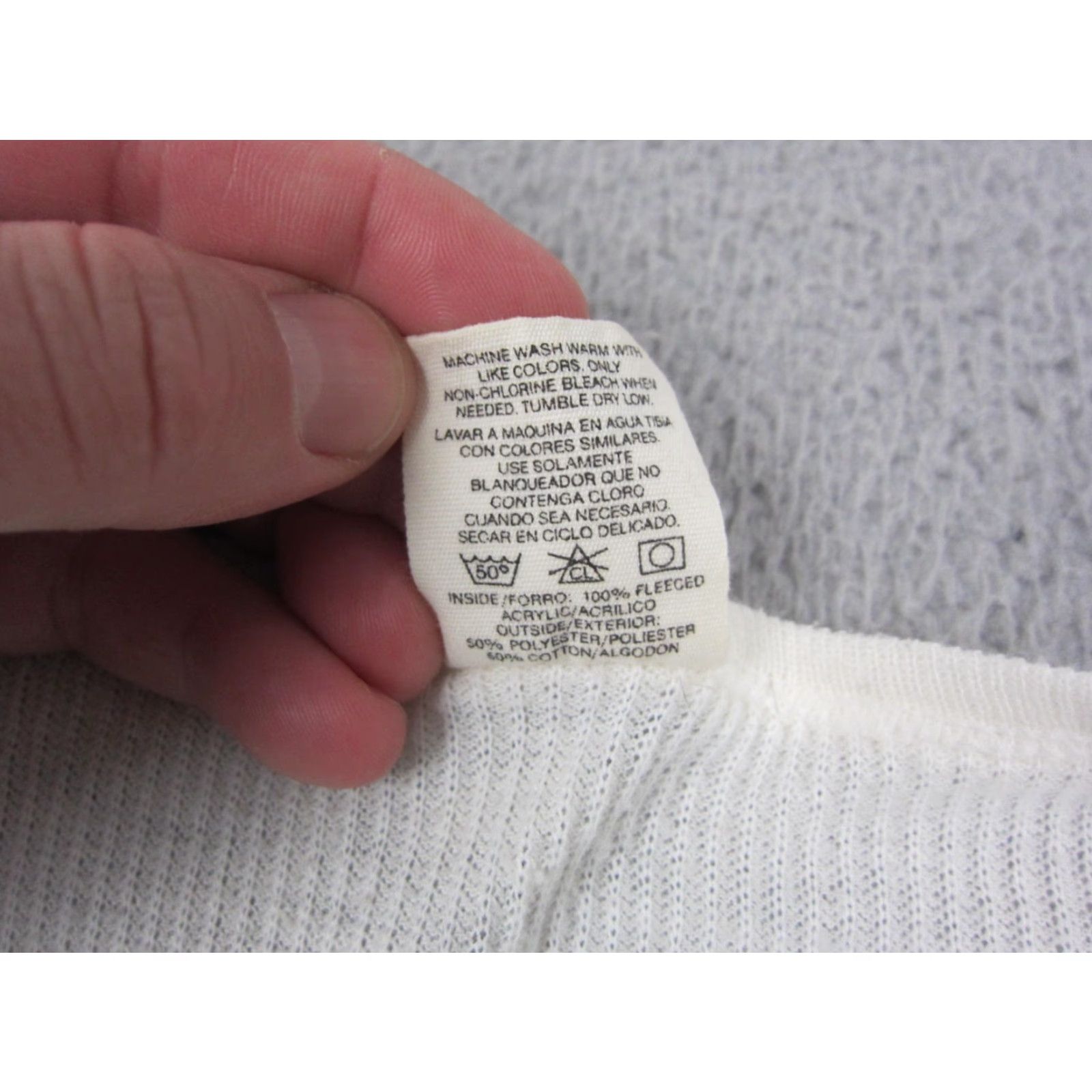 Jockey Jockey Thermal Shirt Mens M Ivory Cream Vintage 60s 70s Made in USA Crew Neck Long Sleeve Cotton Knit Shirt Size US M / EU 48-50 / 2 - 4 Thumbnail