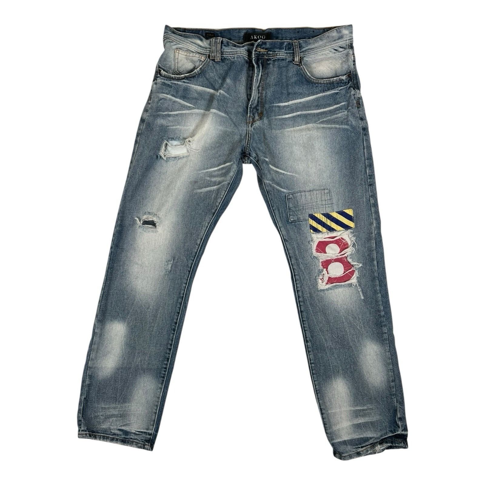 AKOO Akoo Denim Jeans Mens Size 38x34 Patchwork Y2K Size US 38 / EU 54 - 1 Thumbnail