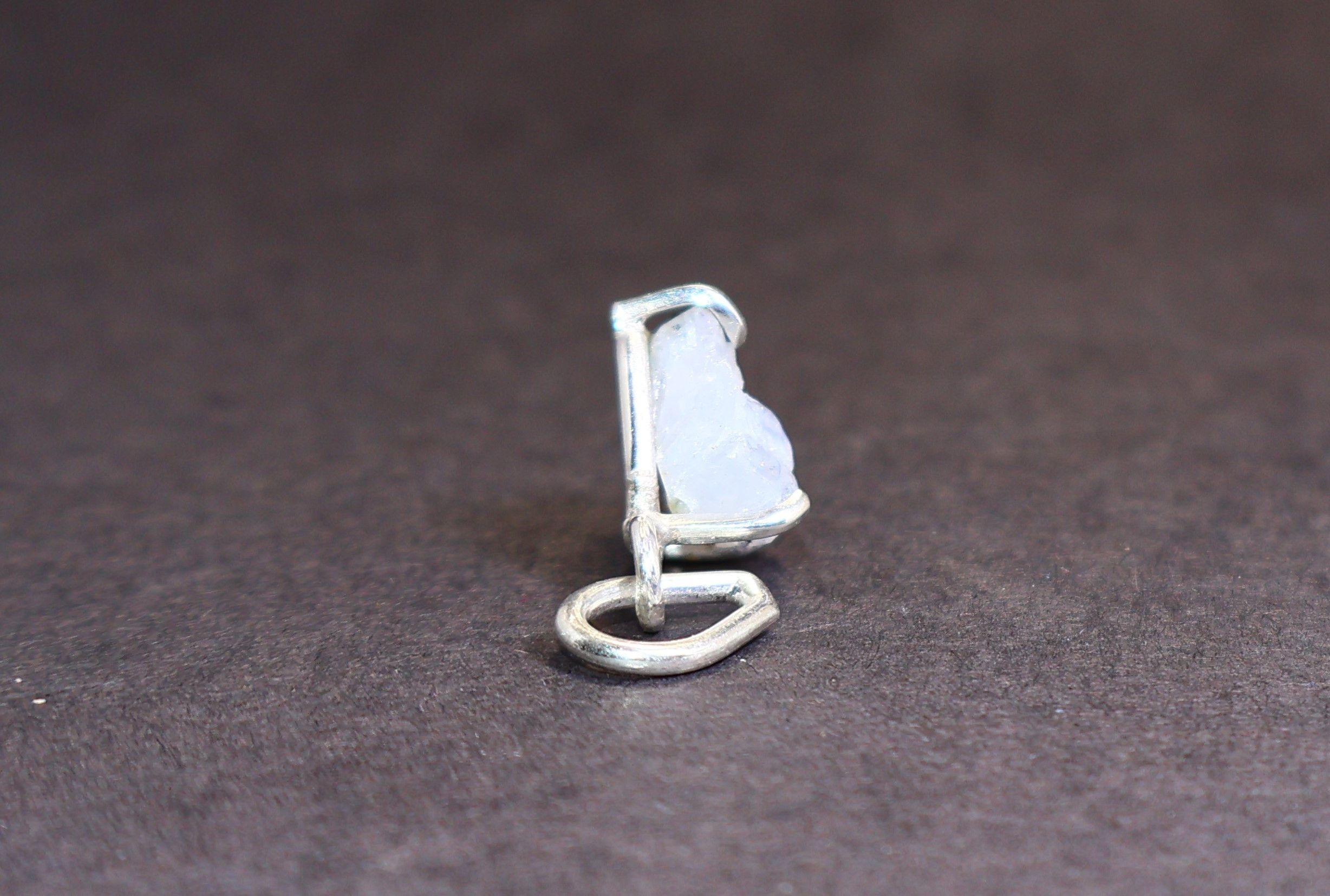 Handmade Raw Moonstone, Sterling silver Handmade Women pendant, Size ONE SIZE - 9 Thumbnail