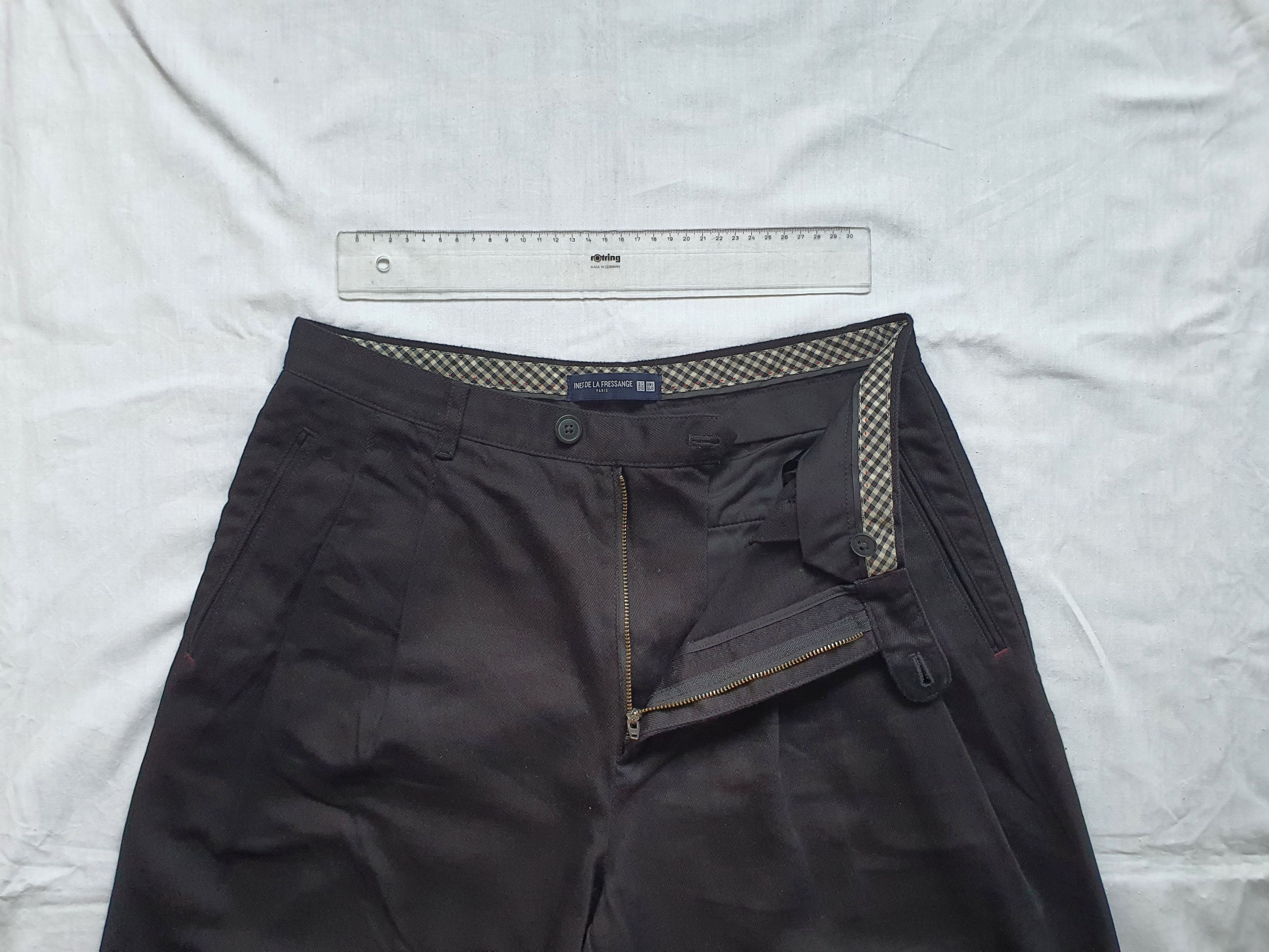 Uniqlo INES DE LA FRESSANGE - ''Denim Pleated Wide Pants'' Size 28" / US 6 / IT 42 - 4 Thumbnail