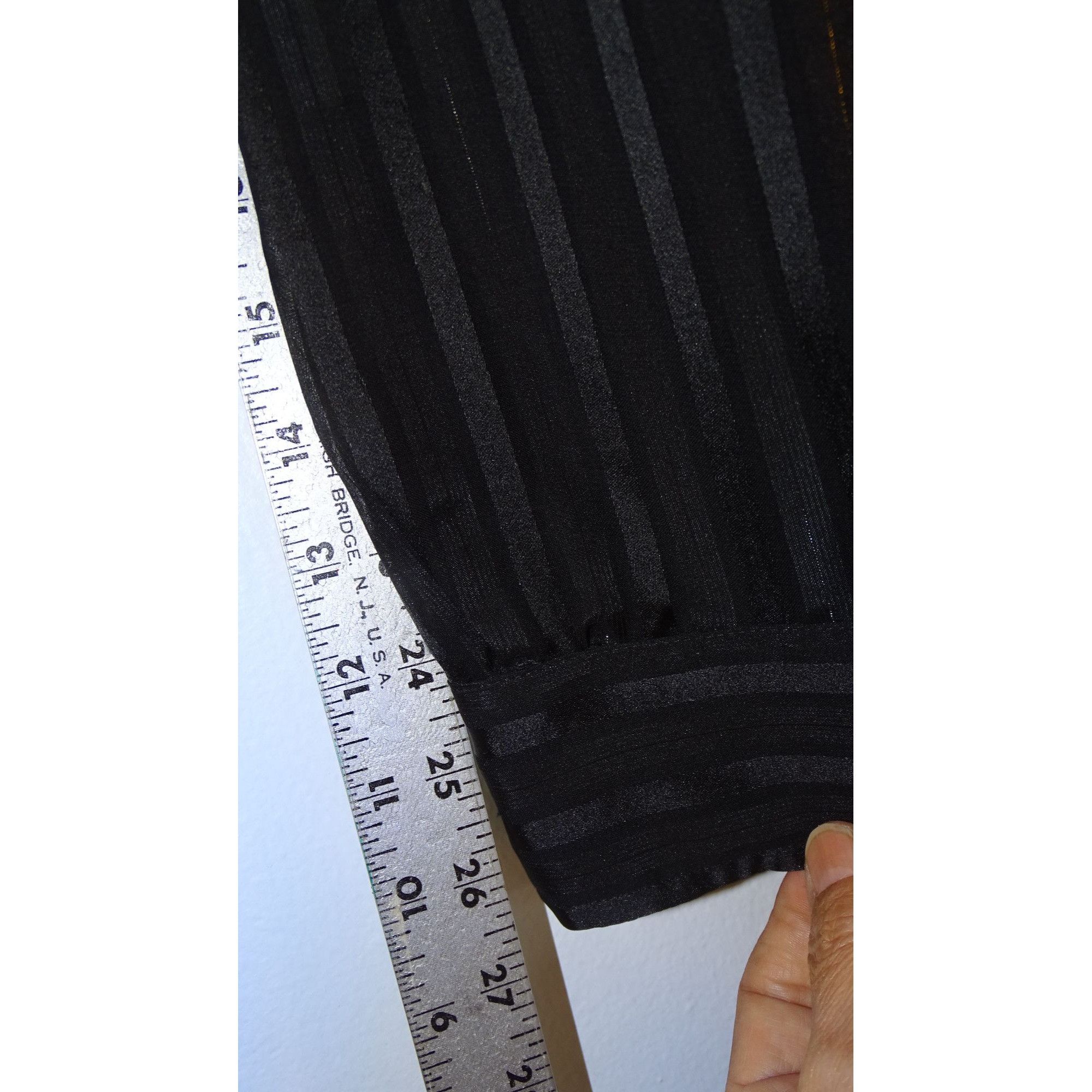 Lauren Ralph Lauren Lauren Ralph Lauren Sheer Black Striped Blouse & Camisole Se Size XL / US 12-14 / IT 48-50 - 5 Thumbnail