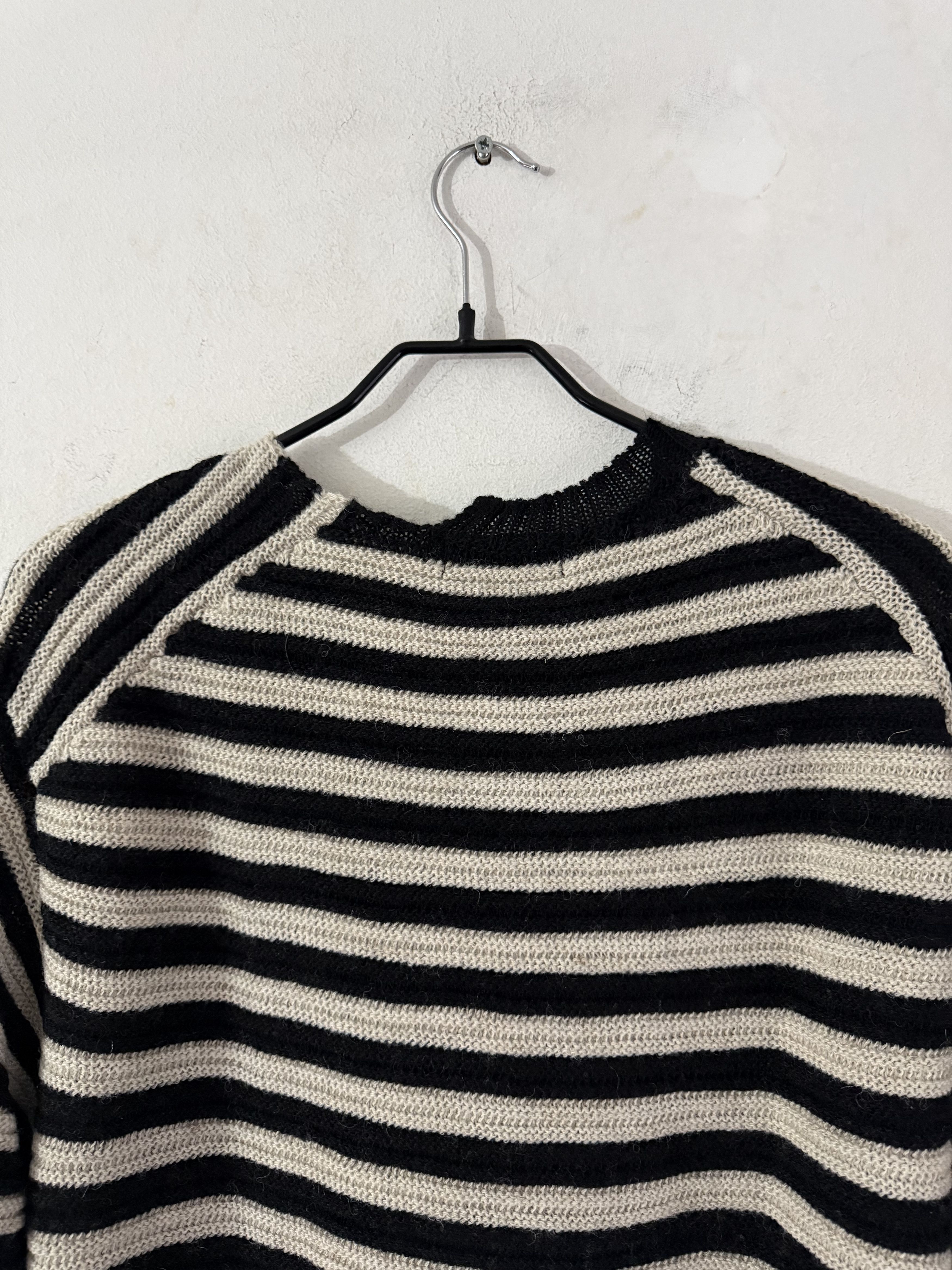 Yohji Yamamoto Asymmetric Striped Knit Size US L / EU 52-54 / 3 - 10 Thumbnail