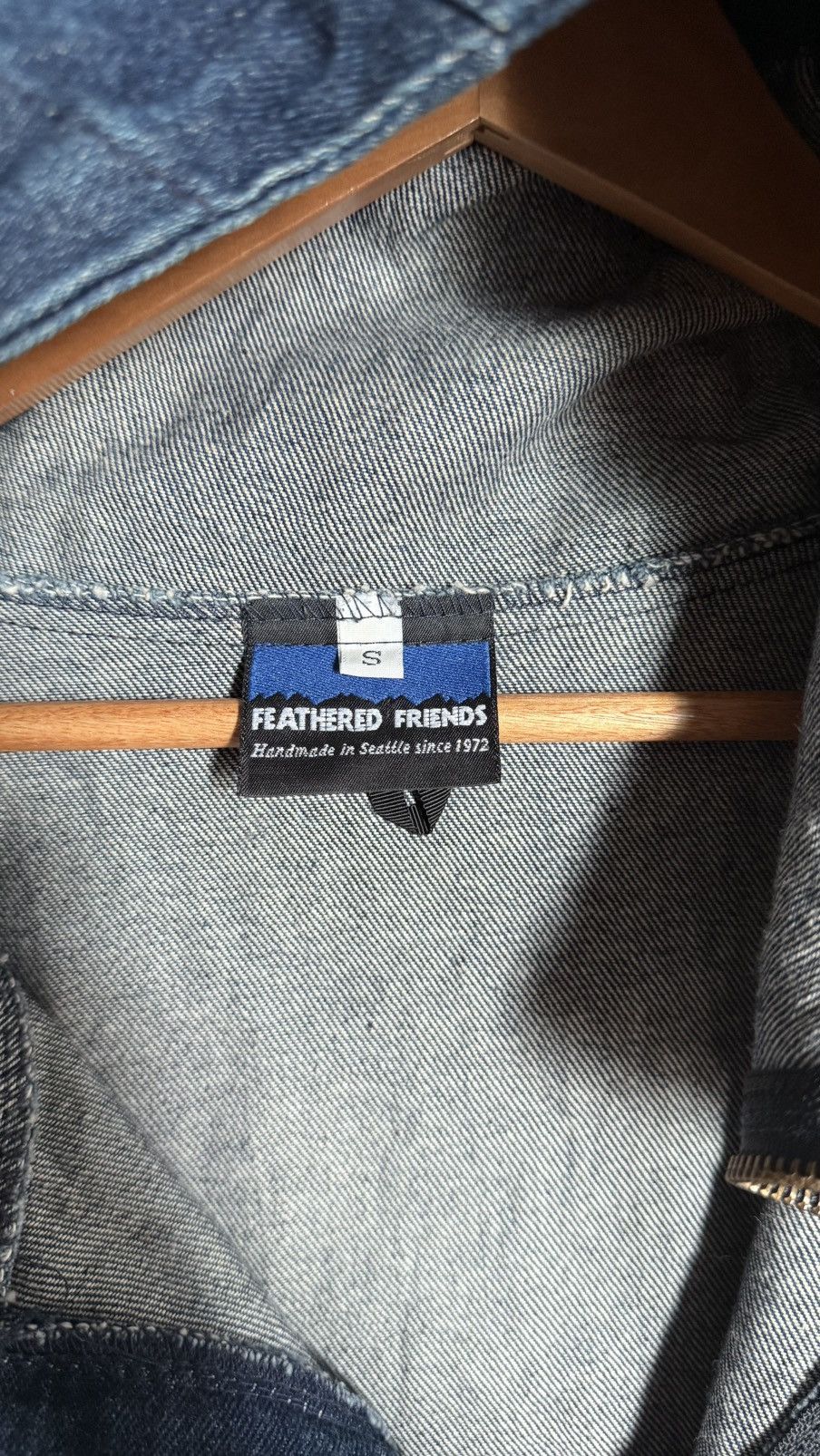 Japanese Brand Rare Denim Down Jacket Feathered Friends Seattle Gorpcore Size US S / EU 44-46 / 1 - 7 Thumbnail