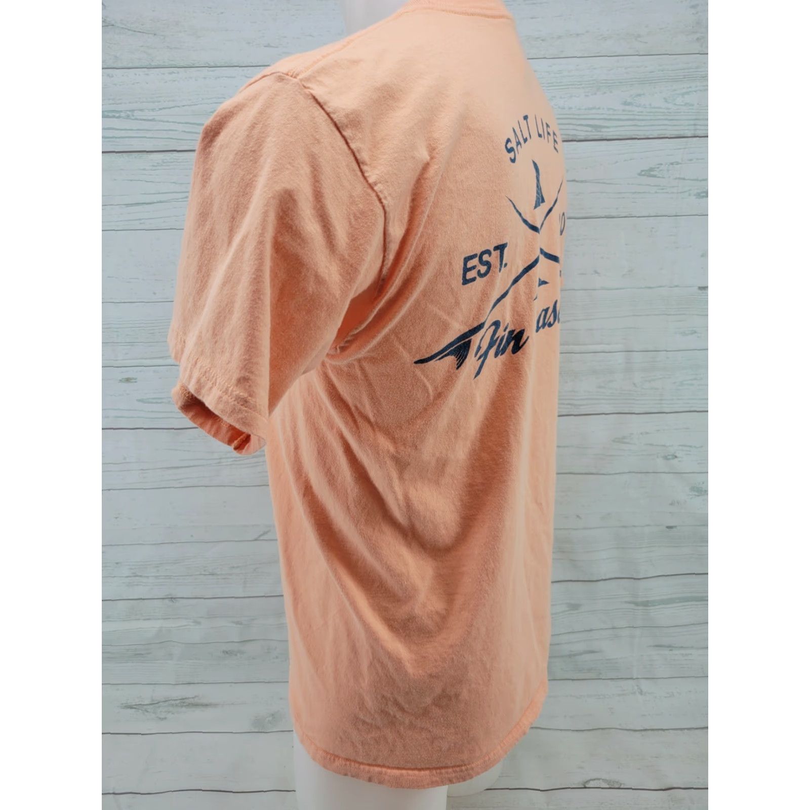 Vintage SALT Life Fin Chaser T-Shirt Orange Medium Men Shirt Short Sleeve" Size US M / EU 48-50 / 2 - 7 Thumbnail