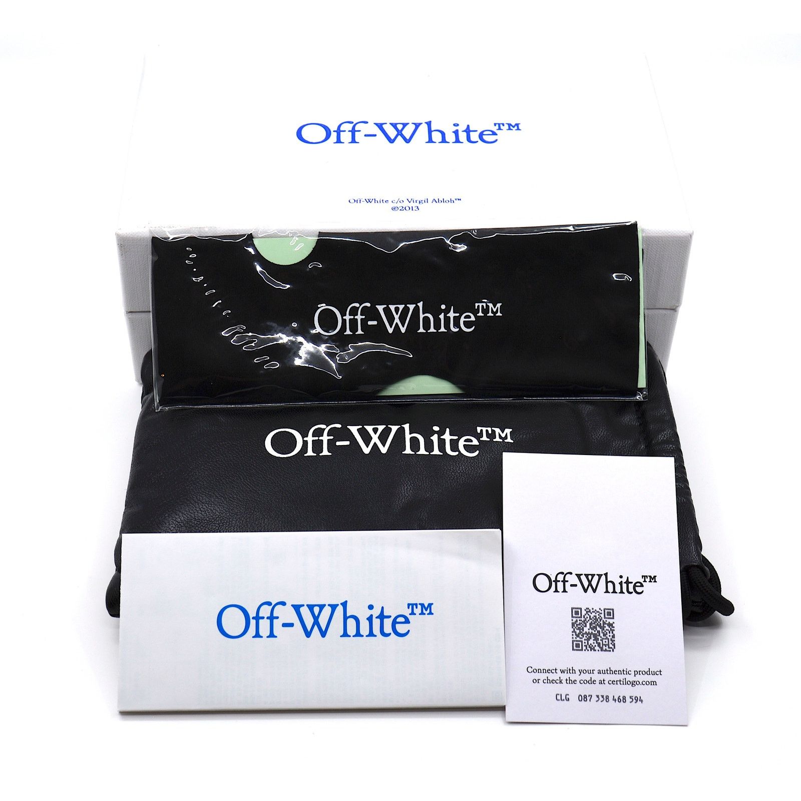 Off-White NEW! OFF-WHITE NASHVILLE OER1070 BLACK/WHITE GREY SUNGLASSES Size ONE SIZE - 7 Thumbnail