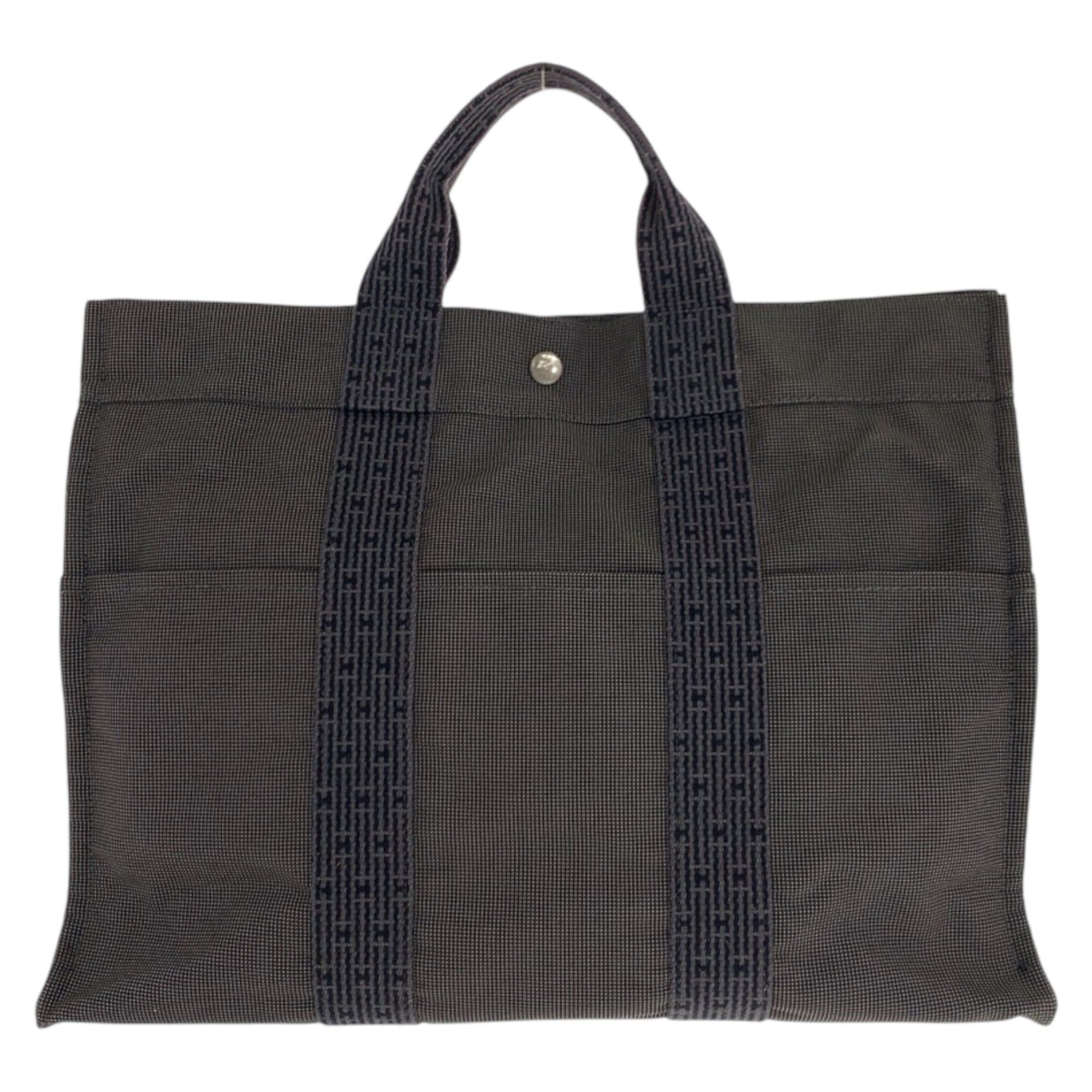 Hermes Hermes Herline MM Grey Silver Hardware Polyamide Polyester Tote Bag Handbag for Women Size ONE SIZE - 1 Thumbnail