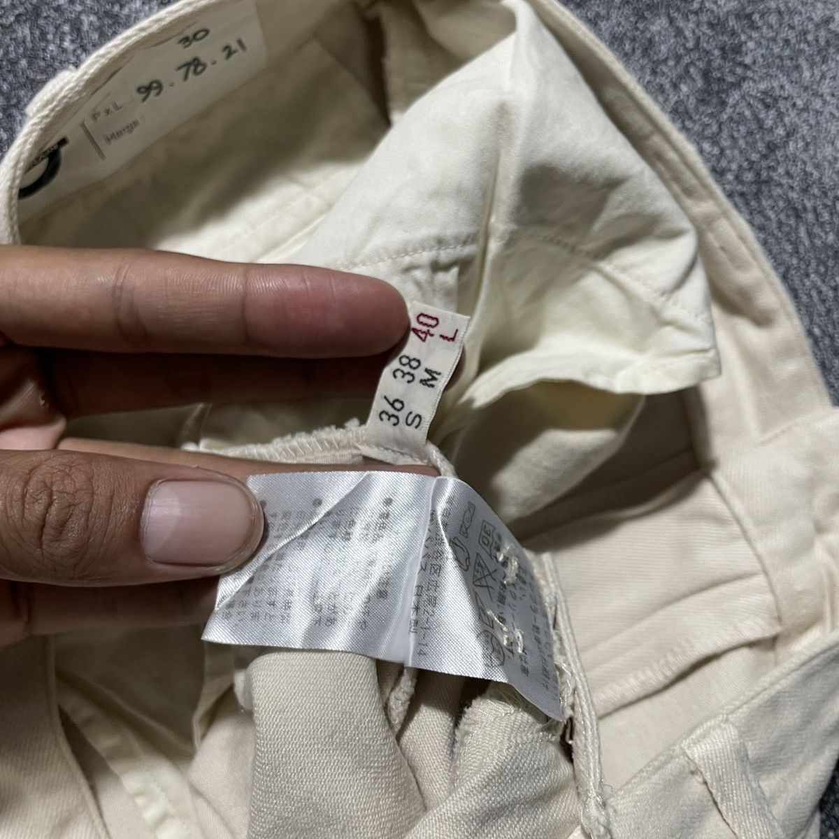 Balenciaga × Issey Miyake × Mademoiselle Non Non Vintage Mademoisele Non Non Cream Relaxed Pants Size US 30 / EU 46 - 5 Thumbnail