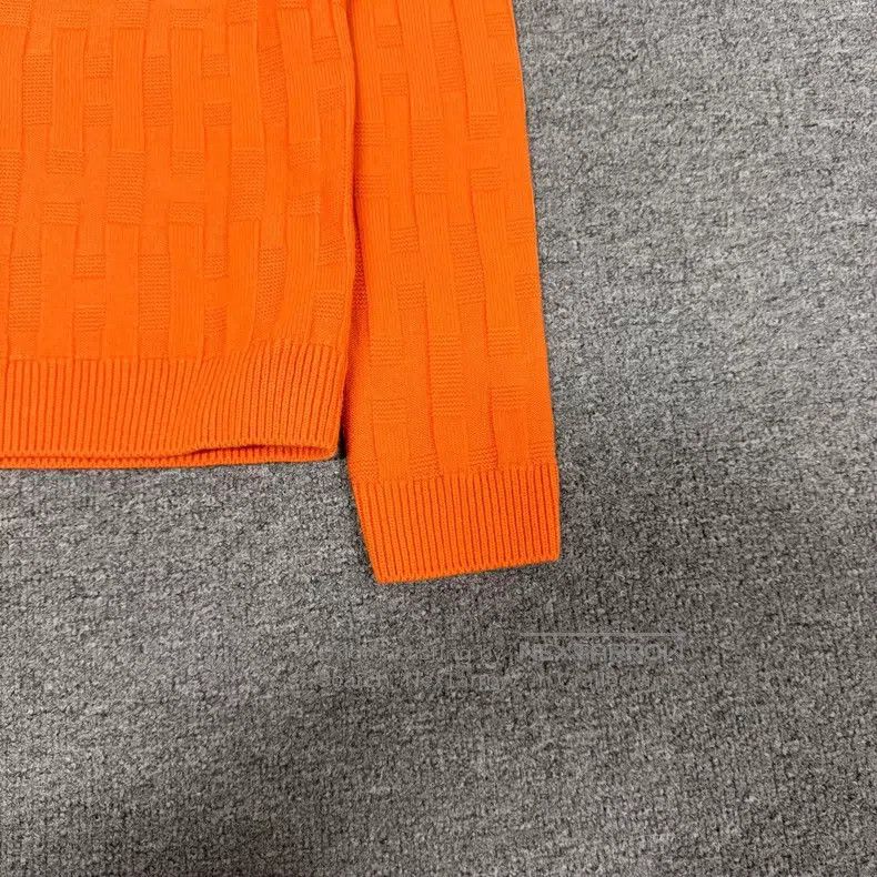 Hermes Hermes Orange Jacquard Knit Sweater Size XS / US 0-2 / IT 36-38 - 5 Thumbnail