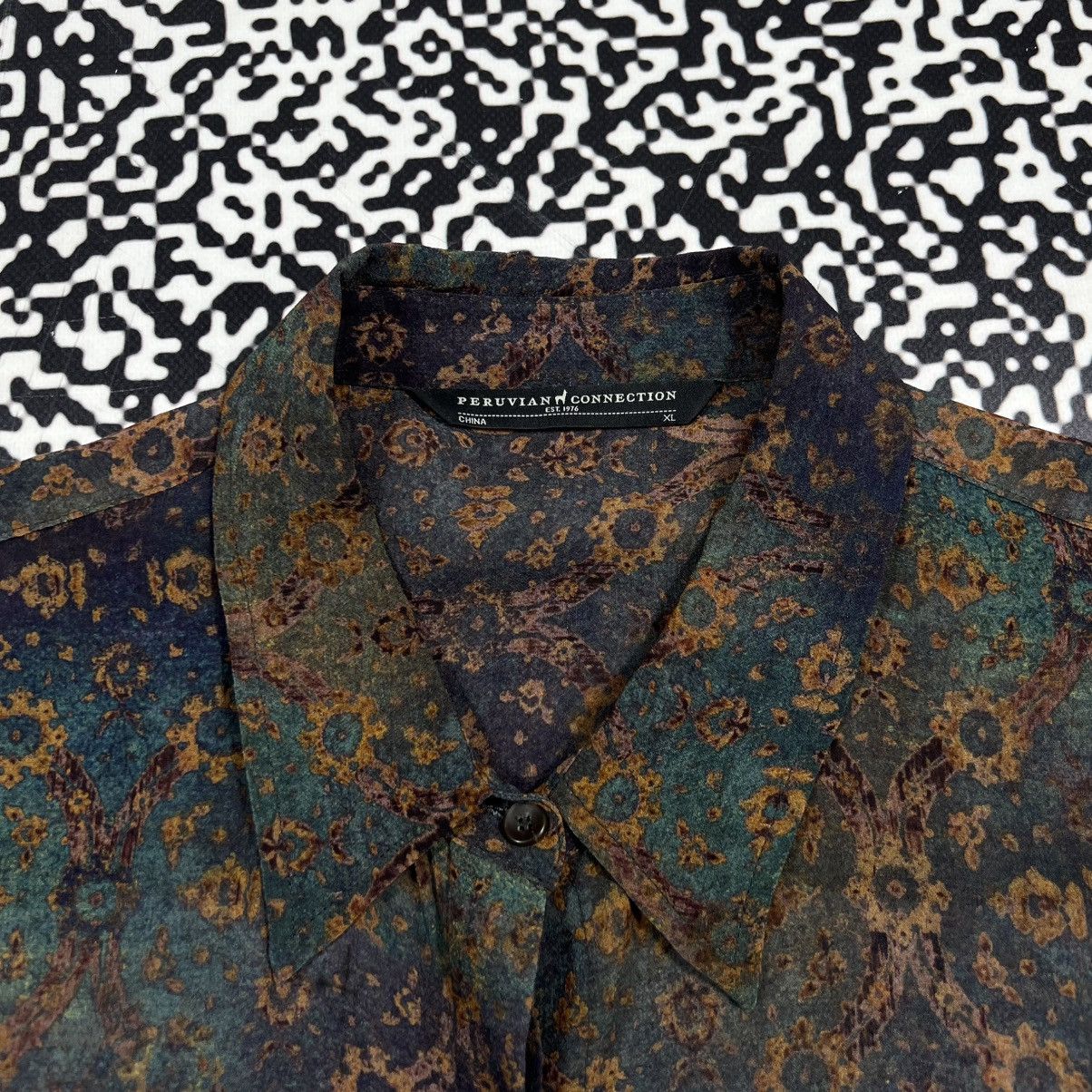 Vintage Vintage Y2K Peruvian Connection Viscose Abstract Retro Shirt Size XL / US 12-14 / IT 48-50 - 18 Thumbnail