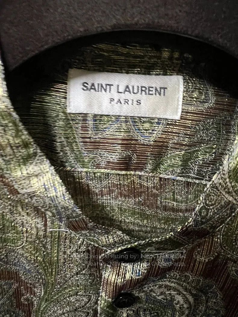 Saint Laurent Paris Saint Laurent Men's Metallic Casual Shirt. Size US S / EU 44-46 / 1 - 4 Thumbnail