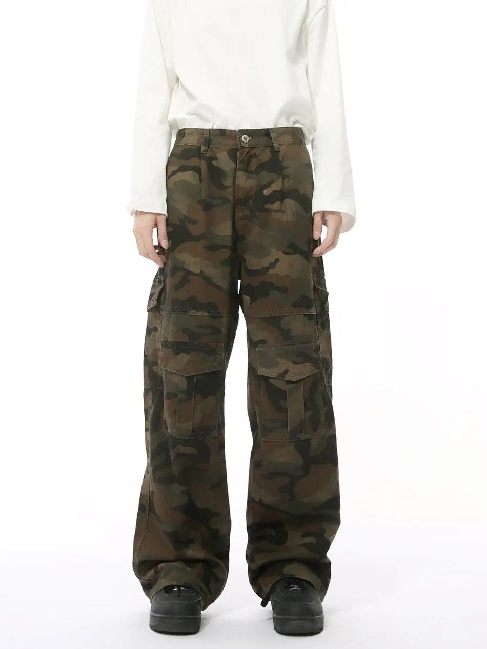 Japanese Brand Retro straight casual camouflage jeans Size US 32 / EU 48 - 6 Thumbnail