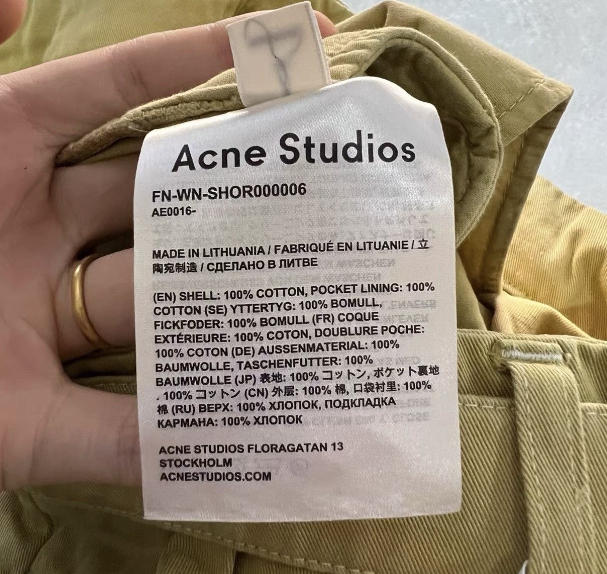 Acne Studios Acne Studios Yellow Belted Shorts J41 Size 27" / US 4 / IT 40 - 5 Thumbnail