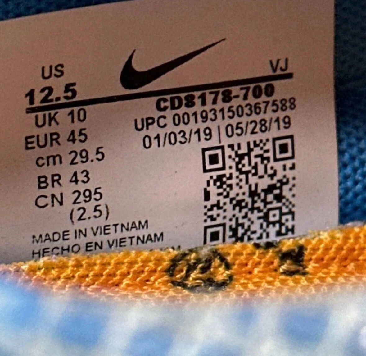 Nike × Off-White Nike Vapor Street Off-White Tour Yellow Size US 11 / EU 44 - 7 Thumbnail