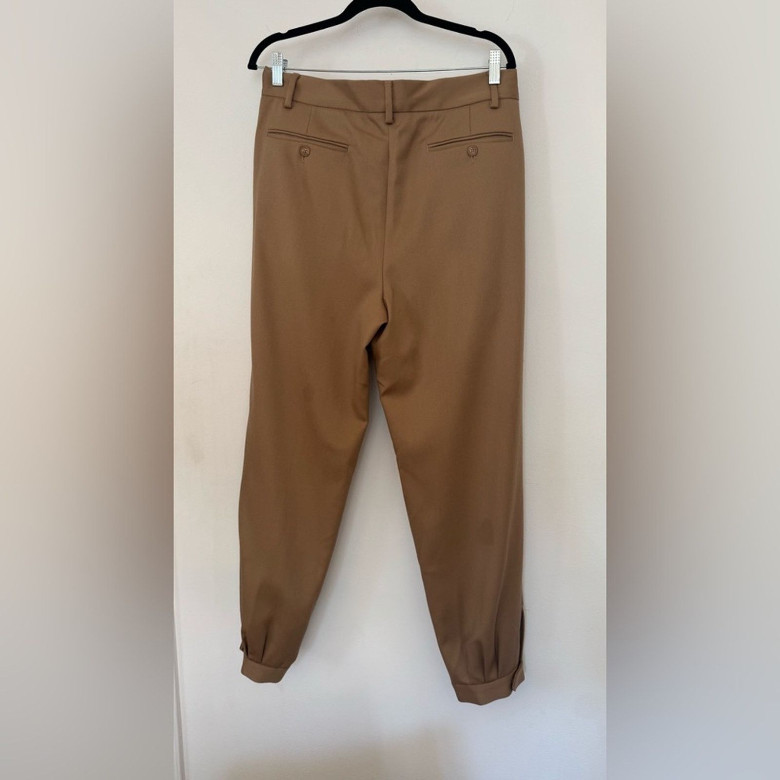 Emporio Armani Emporio Armani Beige Wool Loose-fitting trousers Size US 32 / EU 48 - 2 Thumbnail