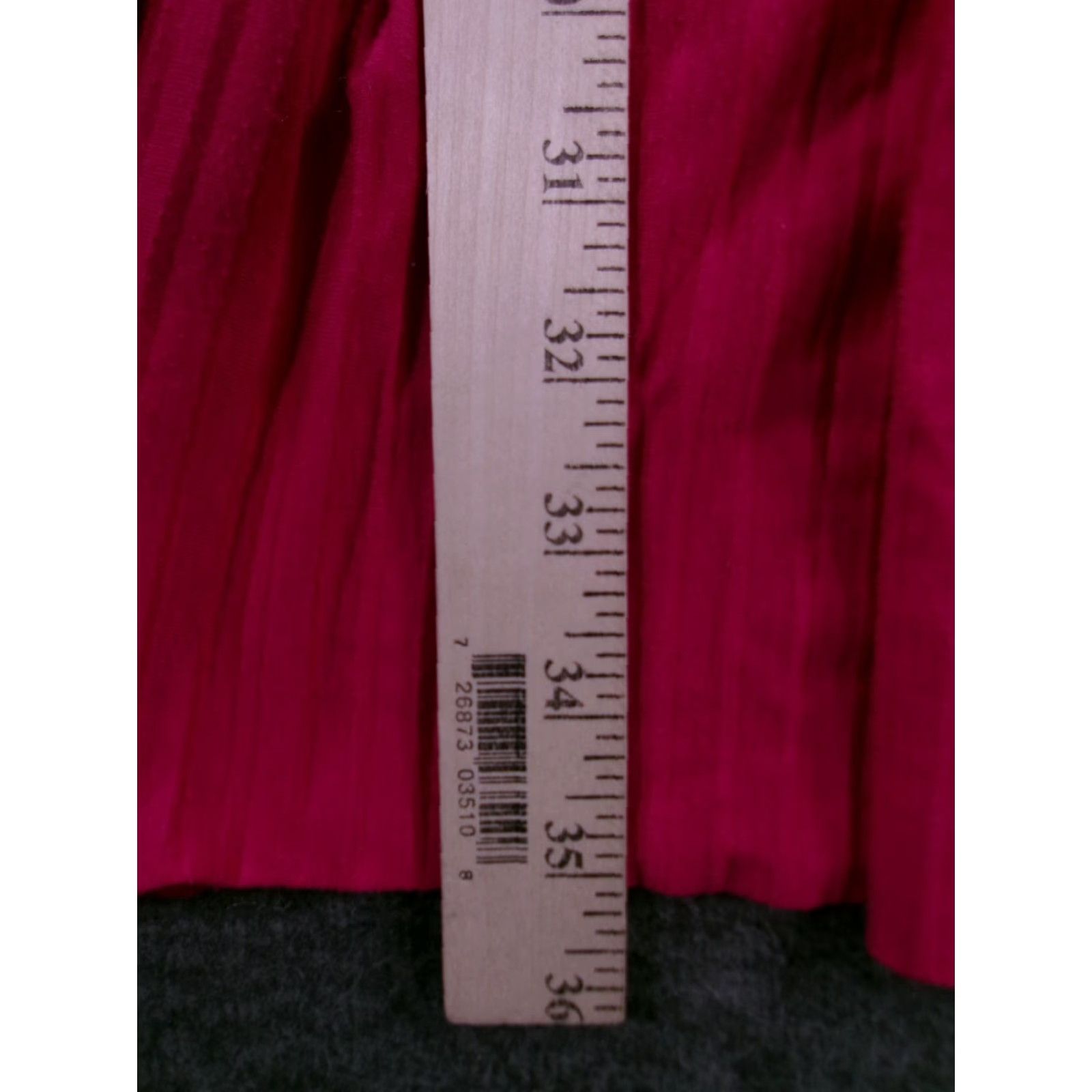 Vintage Attention Dress Womens L Fuchsia Pleated Front Scoop Neck Sleeveless Tank Rayon Dress Size L / US 10 / IT 46 - 6 Thumbnail