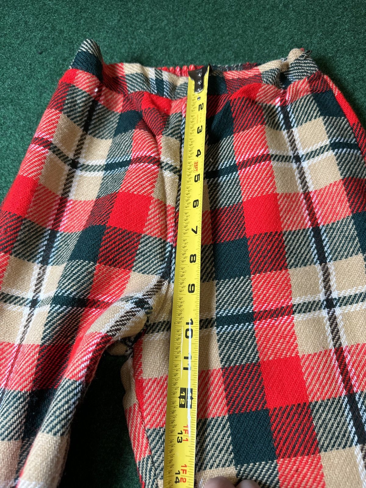 Vintage Vtg 70s Plaid Flare Disco Bell Bottom High Waisted Pants Size 22" - 9 Thumbnail