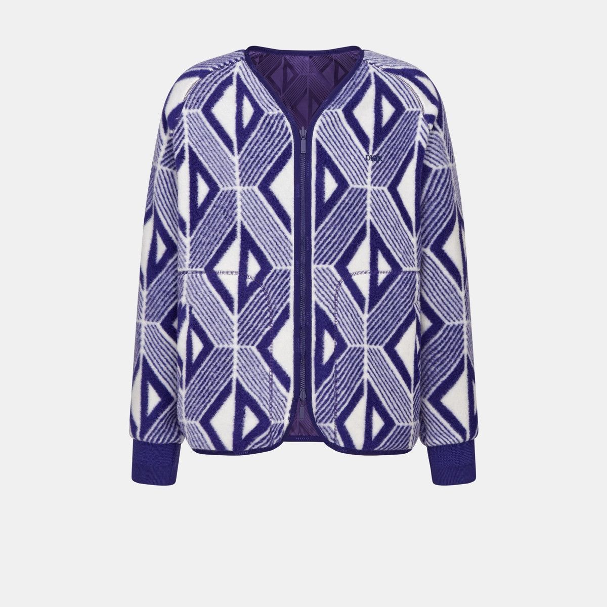 image of Dior O1Bcso1Str0524 Blouson In White & Blue, Men's (Size Large)